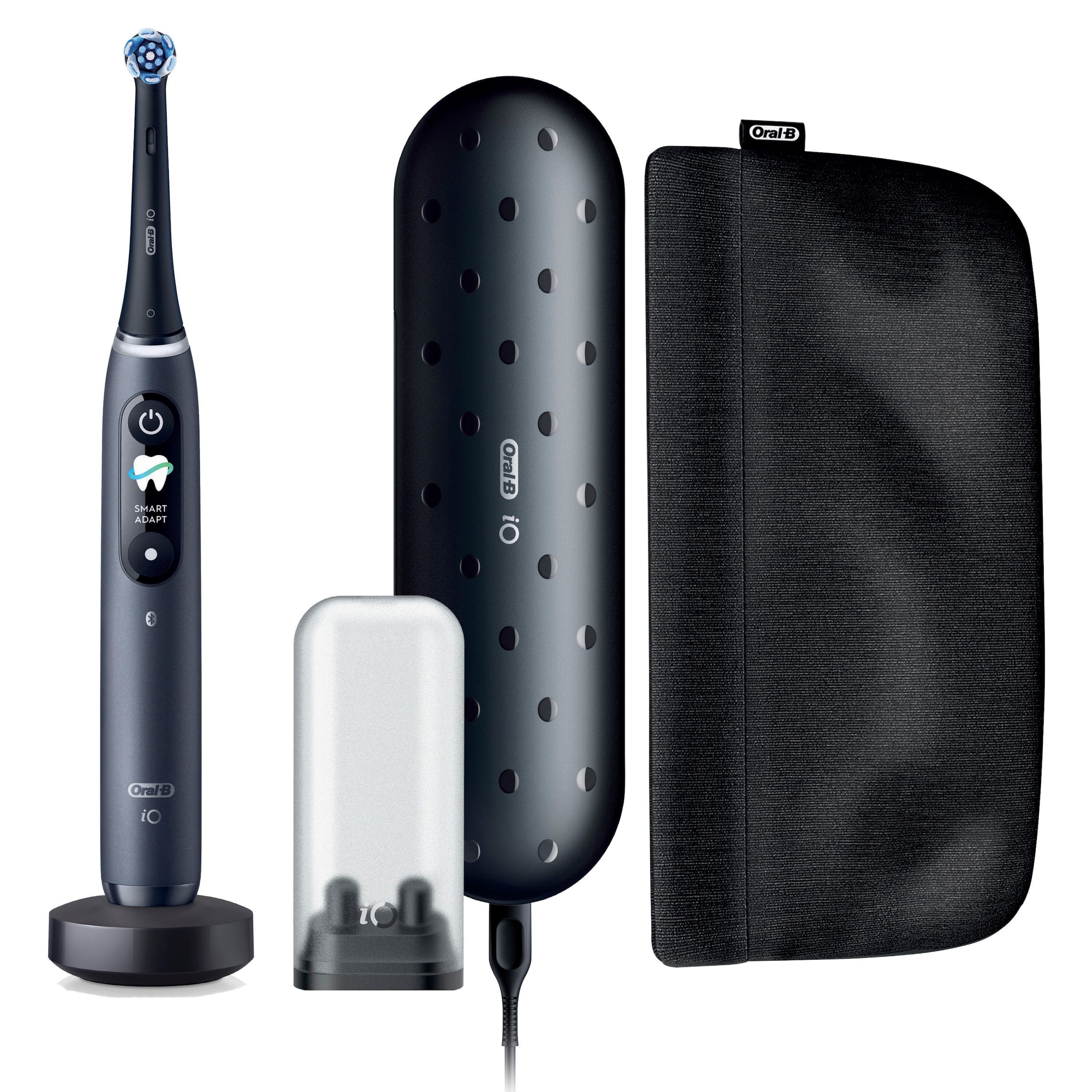 Oral-B Elektrische Zahnbürste »iO 9 Luxe Edition« 1 Stk. Aufsteckbürsten mit Magnet-Technologie, 7 Putzmodi, Farbdisplay & Lade-Reiseetui