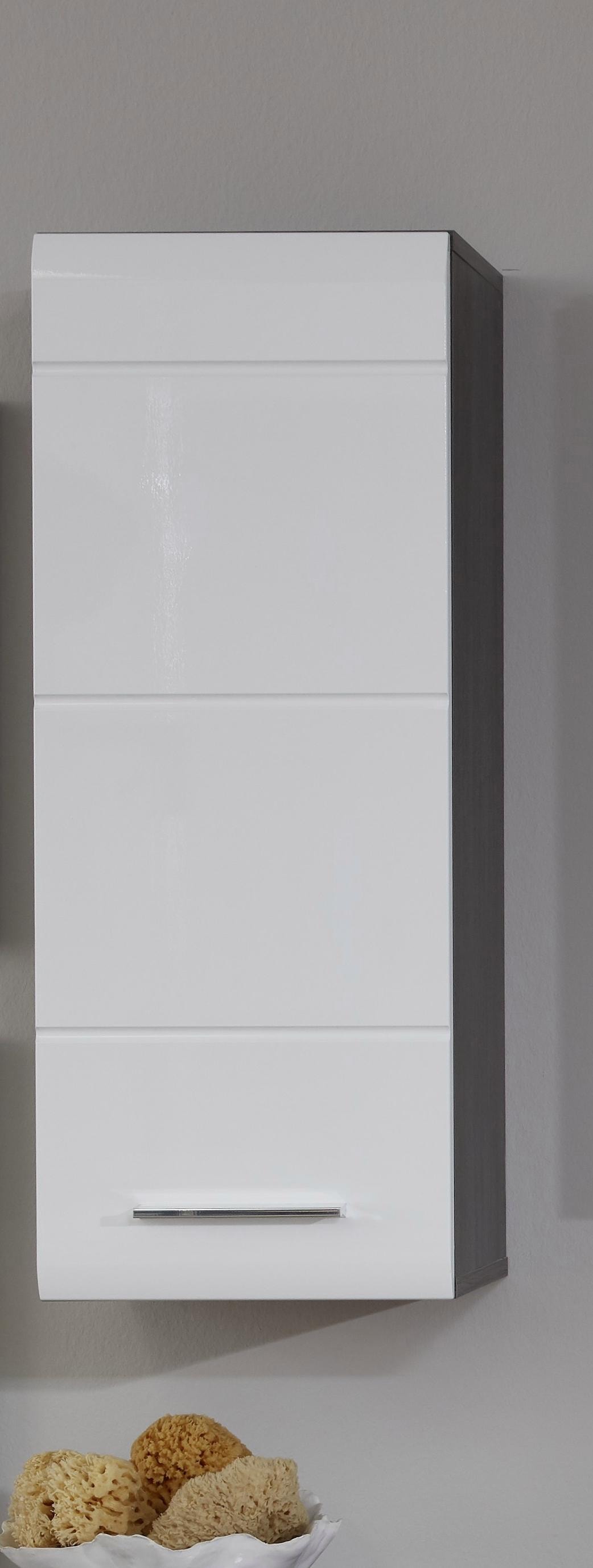 INOSIGN Hängeschrank »Sovana«, Badezimmerschrank mit 2 Fächern in Weiß - Maße (B/T/H) 30/24/77 cm