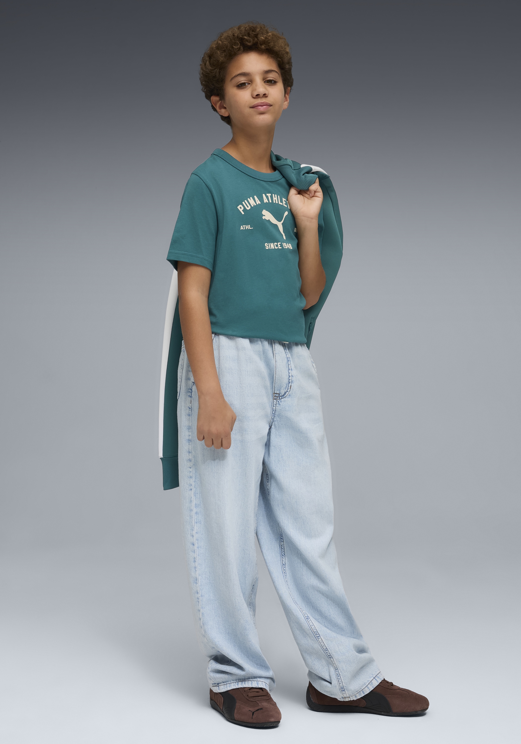 PUMA T-Shirt »CLASS GRAPHIC TEE B« Regular Fit, Kurzarm, Rundhalsausschnitt, für Jugendliche