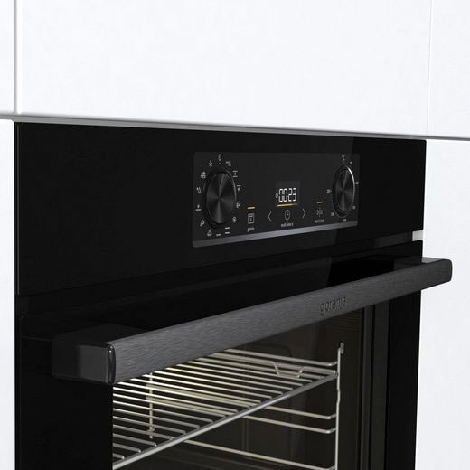 GORENJE Backofen-Set »BLACKSET2«, BLACKSET2, mit 1-fach-Teleskopauszug, Aqua Clean