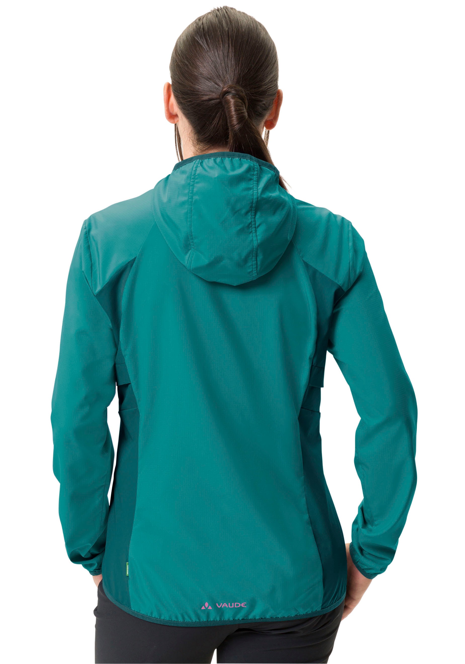 VAUDE Funktionsjacke »WOMEN'S QIMSA AIR JACKET«, (1 St.), mit Kapuze, Winddicht & Wasserabweisend & Atmungsaktiv