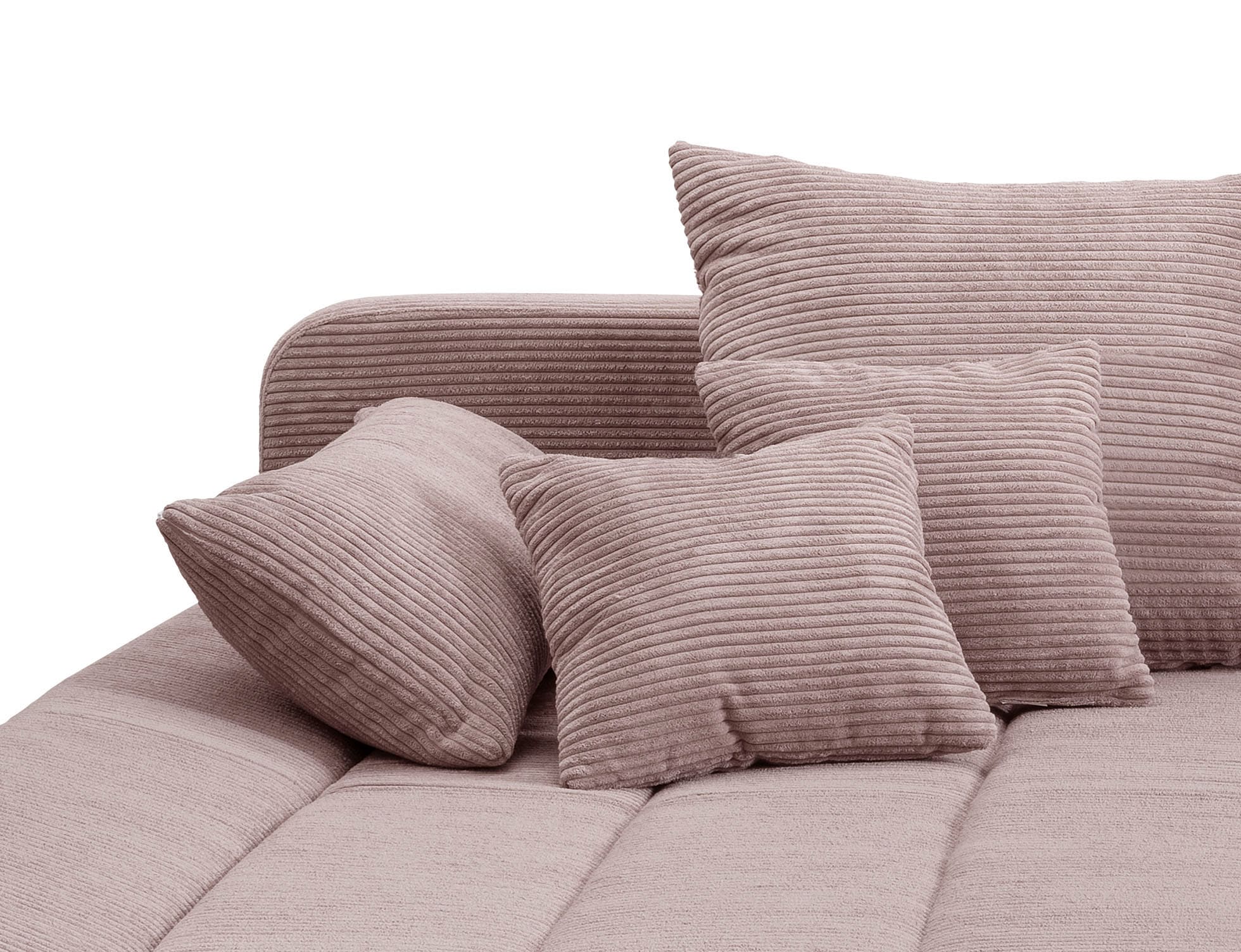 INOSIGN Ecksofa »Imola bequem, aktuelle Steppung im Sitz, L-Form, Breite 270cm«, wahlweise mit Bettfunktion