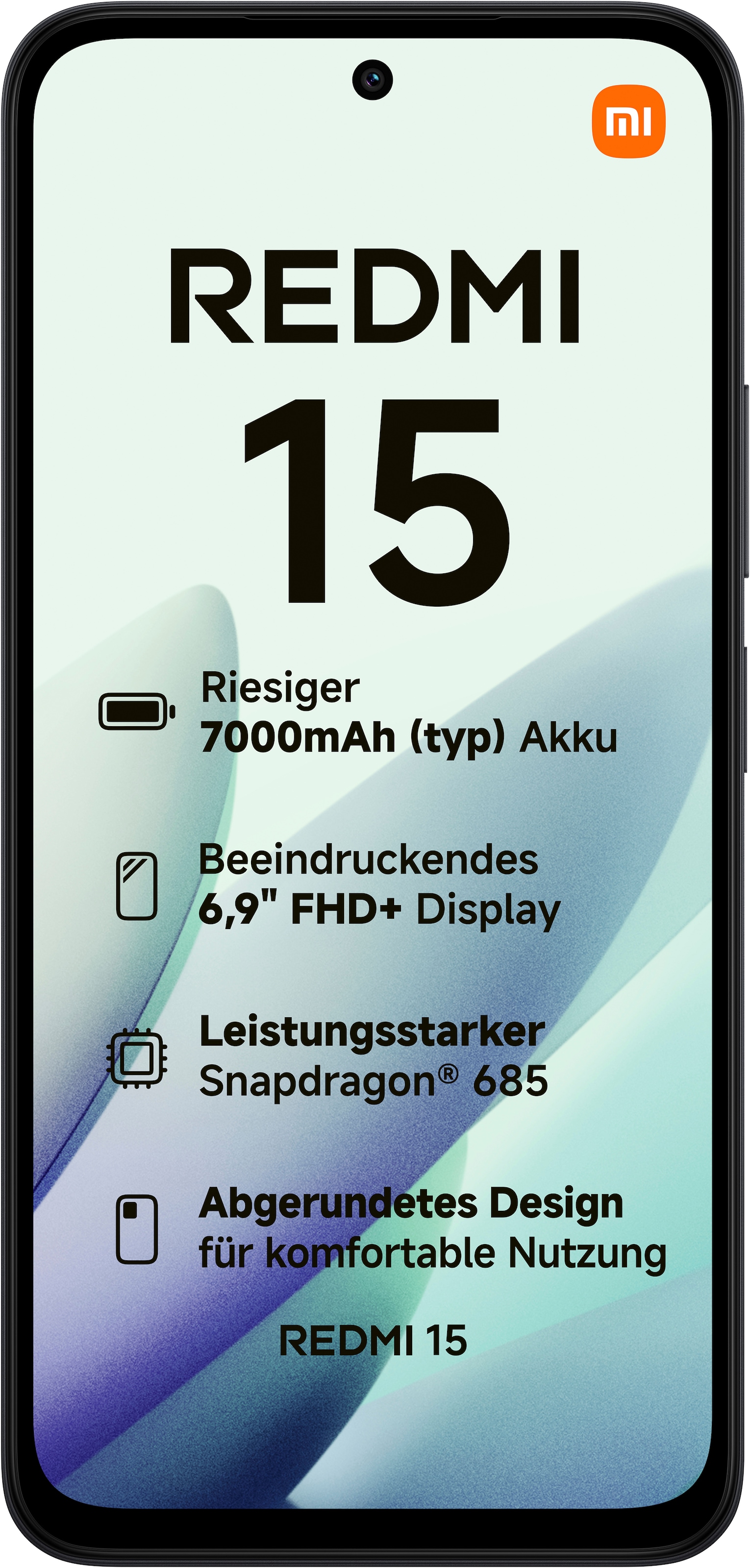 Xiaomi Smartphone »Redmi 15 128 GB«, midnight black