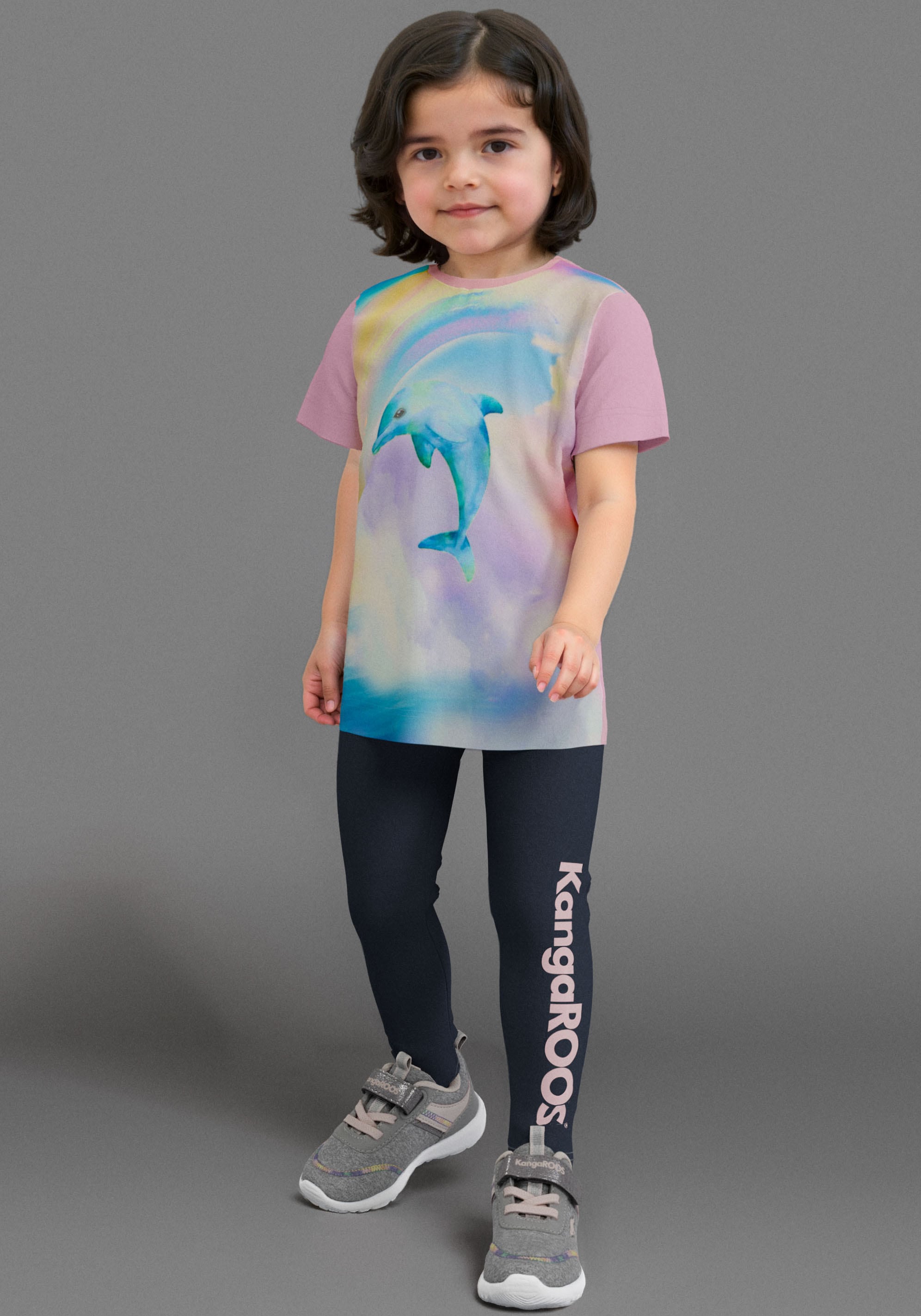 KIDSWORLD T-Shirt »Shirt mit großem Fotodruck« T-Shirt mit süßen Delfin-Fotodruck