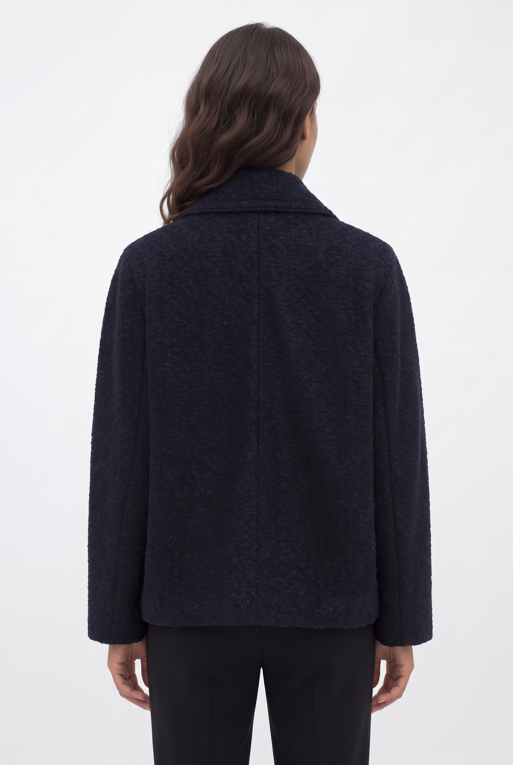 BOSS ORANGE Kurzmantel »Caban Premium Damenmode« mit Wolle, Loose Fit