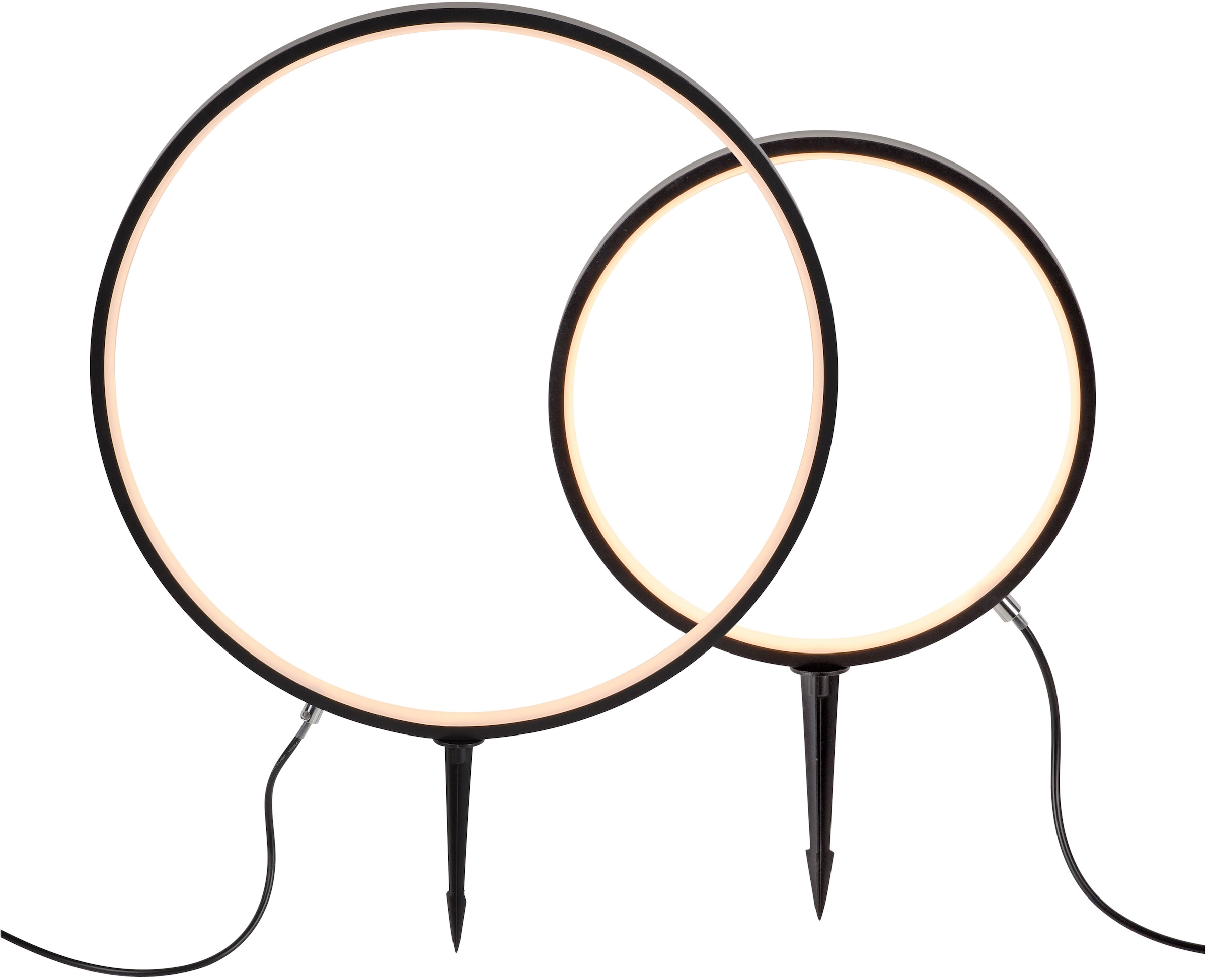 JUST LIGHT Gartenleuchte »ZIRKULU Set« LED-Board 2 Stk. Warmweiß LED l IP65