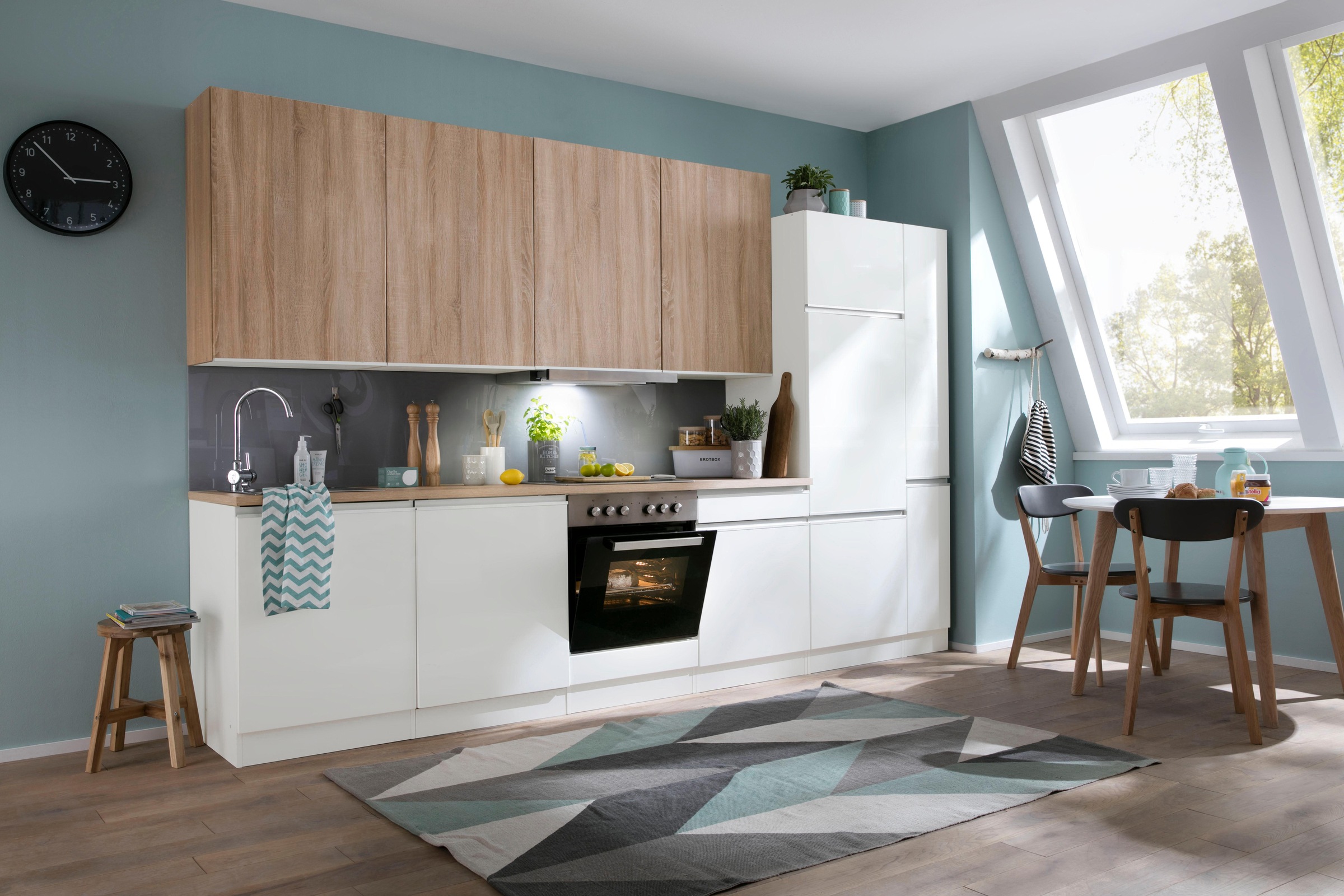 KOCHSTATION Küchenzeile »KS-Ohio«, ohne E-Geräte, Breite 330 cm