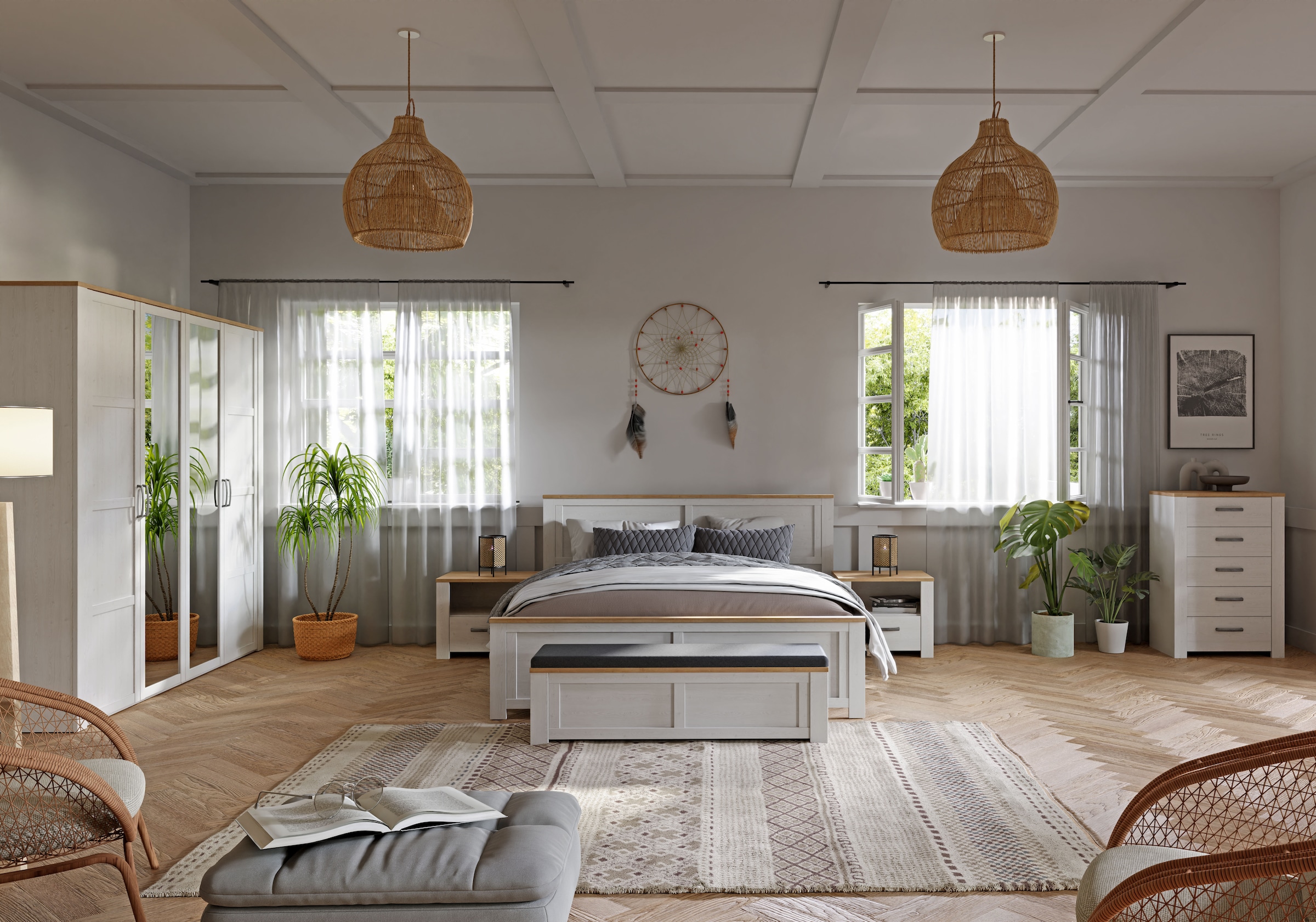 FORTE Nachtkommode B/H/T 61,6/52/42 cm , in 2 Dekoren erhältlich