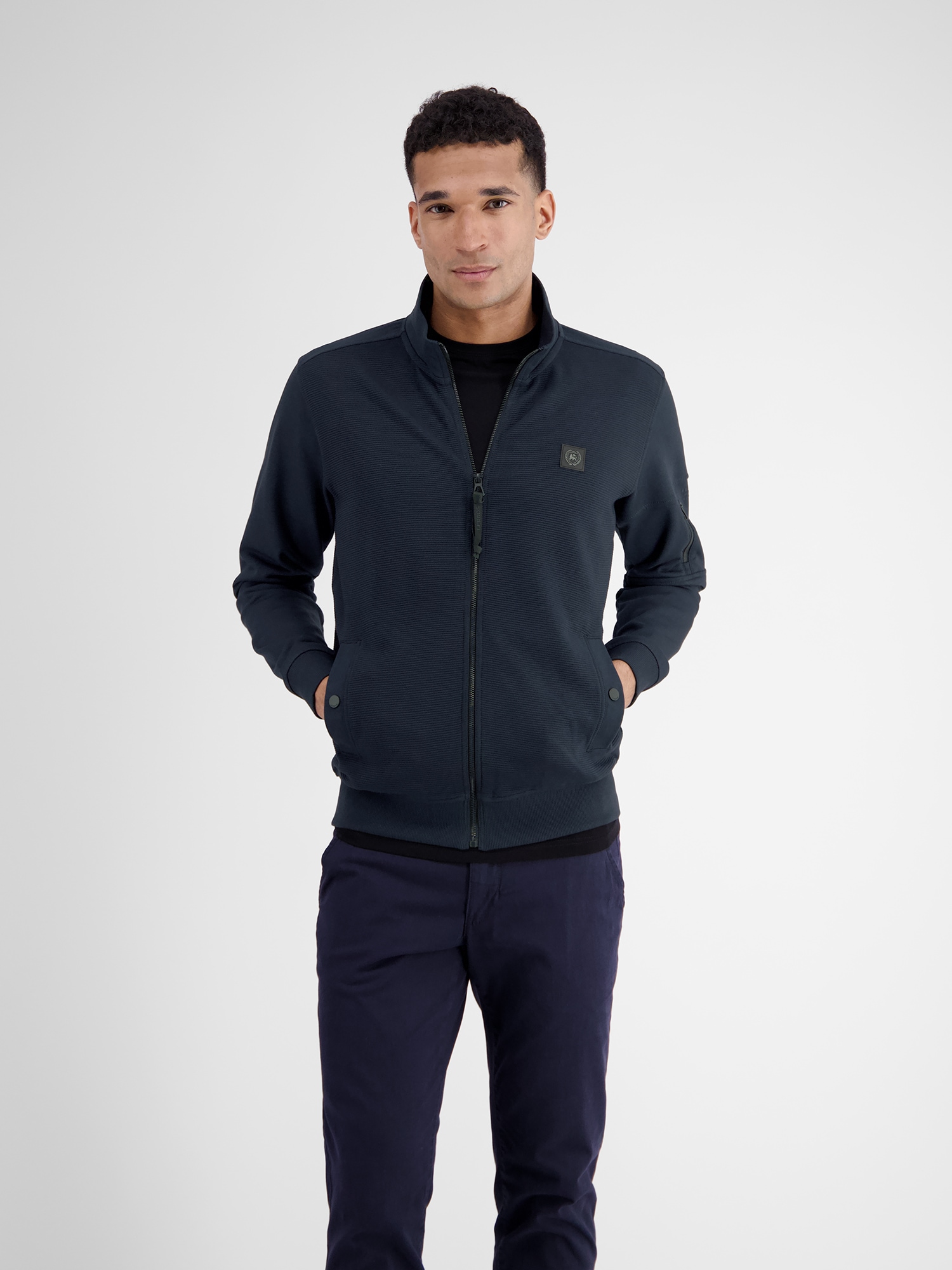LERROS Sweatjacke »LERROS Herren Sweatjacke in Struktur-Baumwollqualität«