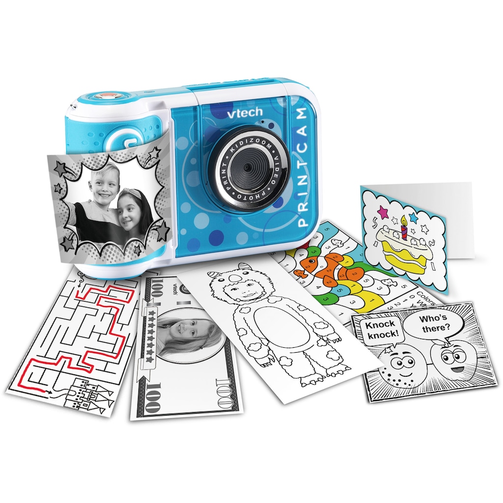 Vtech® Kinderkamera »KidiZoom Print Cam, blau«, 5 MP, mit eingebautem Thermodrucker