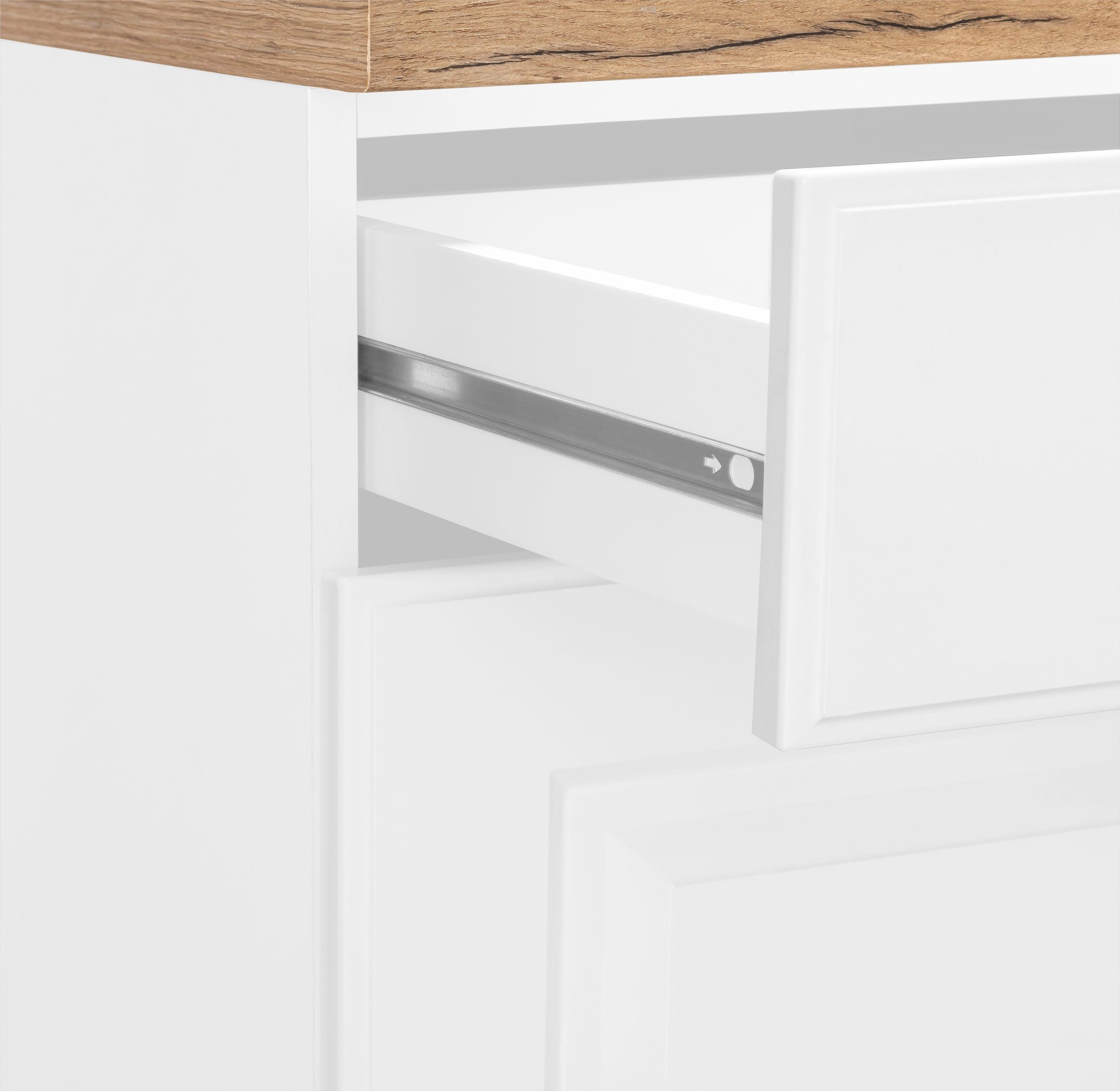 wiho Küchen Unterschrank »Erla« 50 cm breit, mit 2 großen Auszügen, inkl. Arbeitsplatte