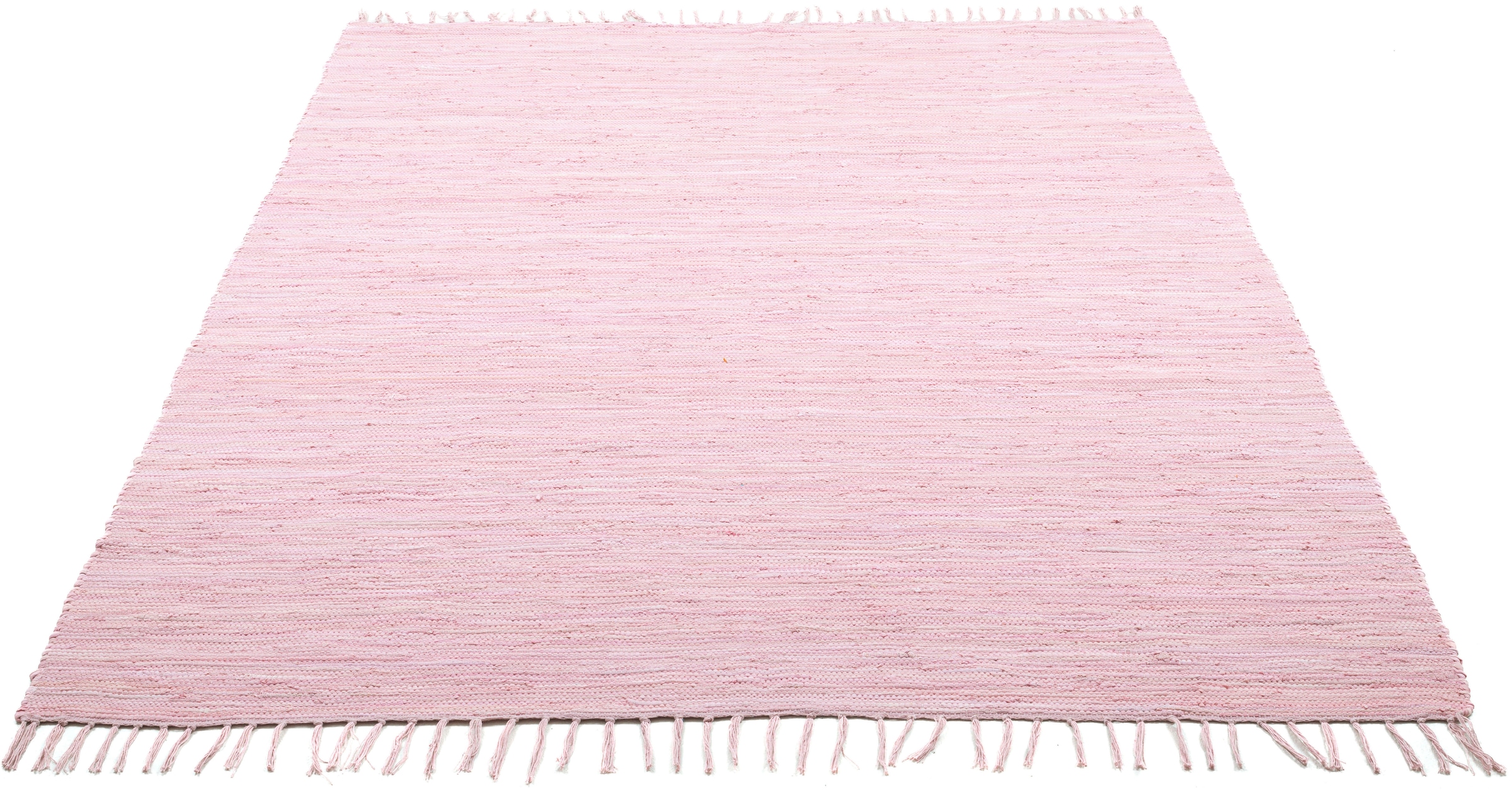 my home Kinderteppich »Insa Fleckerl« rechteckig 5 mm Höhe Uni Farben, pastell, handgewebt, pflegeleicht, waschbar, Kinderzimmer