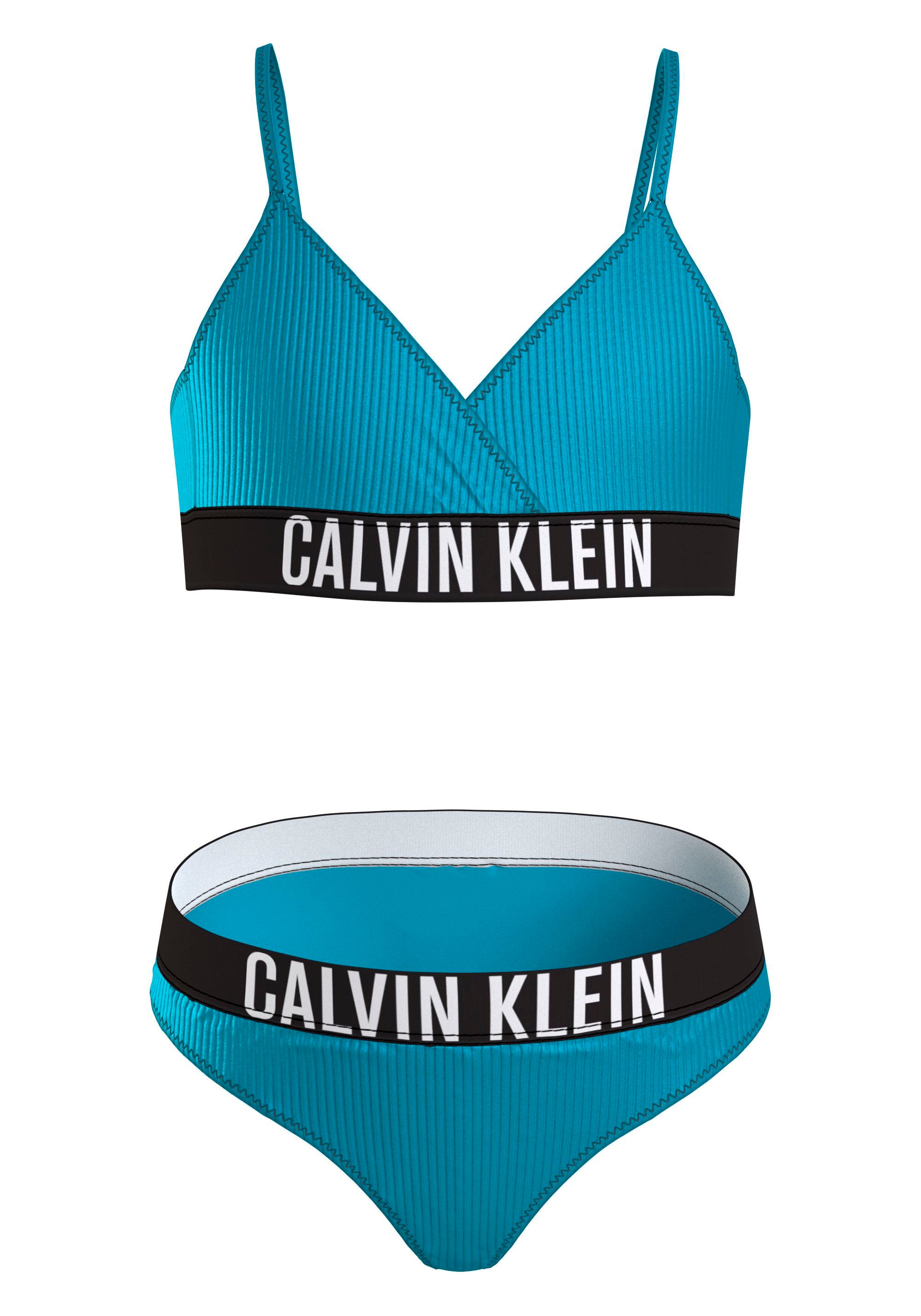 BIKINI Klein TRIANGLE Calvin SET«, Triangel-Bikini Markenlabel (2 St.), bei mit »CROSSOVER Swimwear