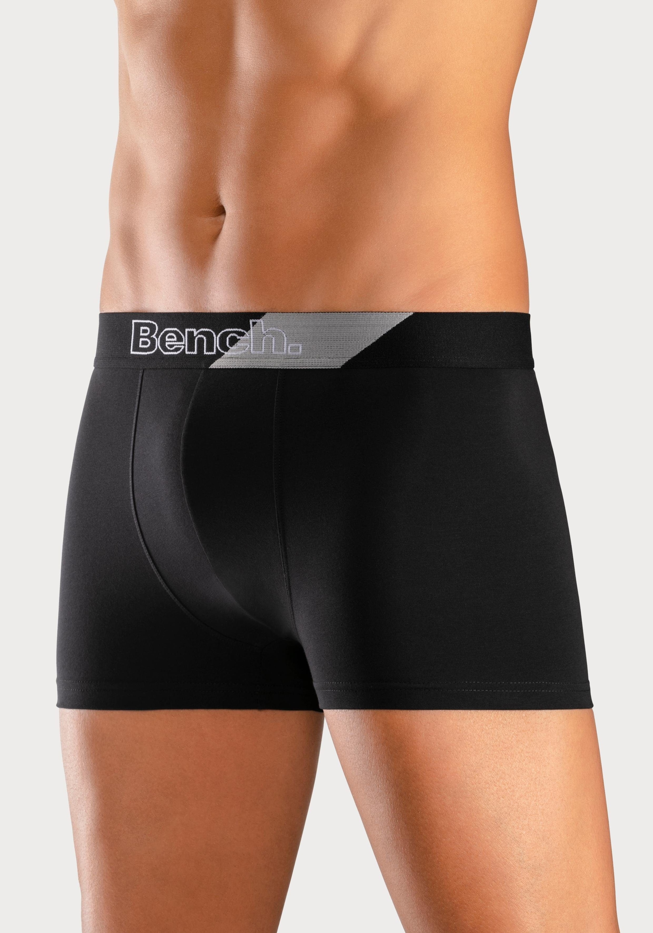 Bench. Boxer »Boxershorts für Herren«, (Packung, 3 St.), Unterhosen mit modischem Streifen im Webbund