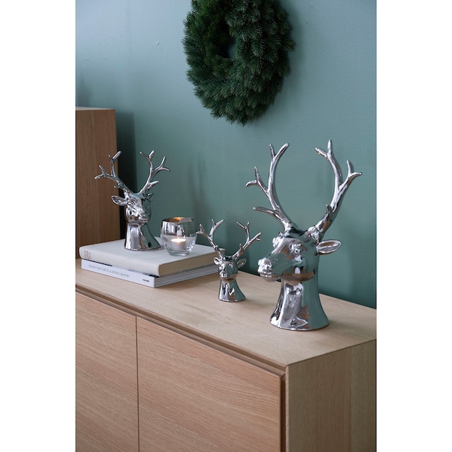 Fink Weihnachtsfigur »Hirschkopf, REMO«, Tierfigur, Weihnachtsdeko aus  Keramik, Höhe ca. 25 cm kaufen | UNIVERSAL
