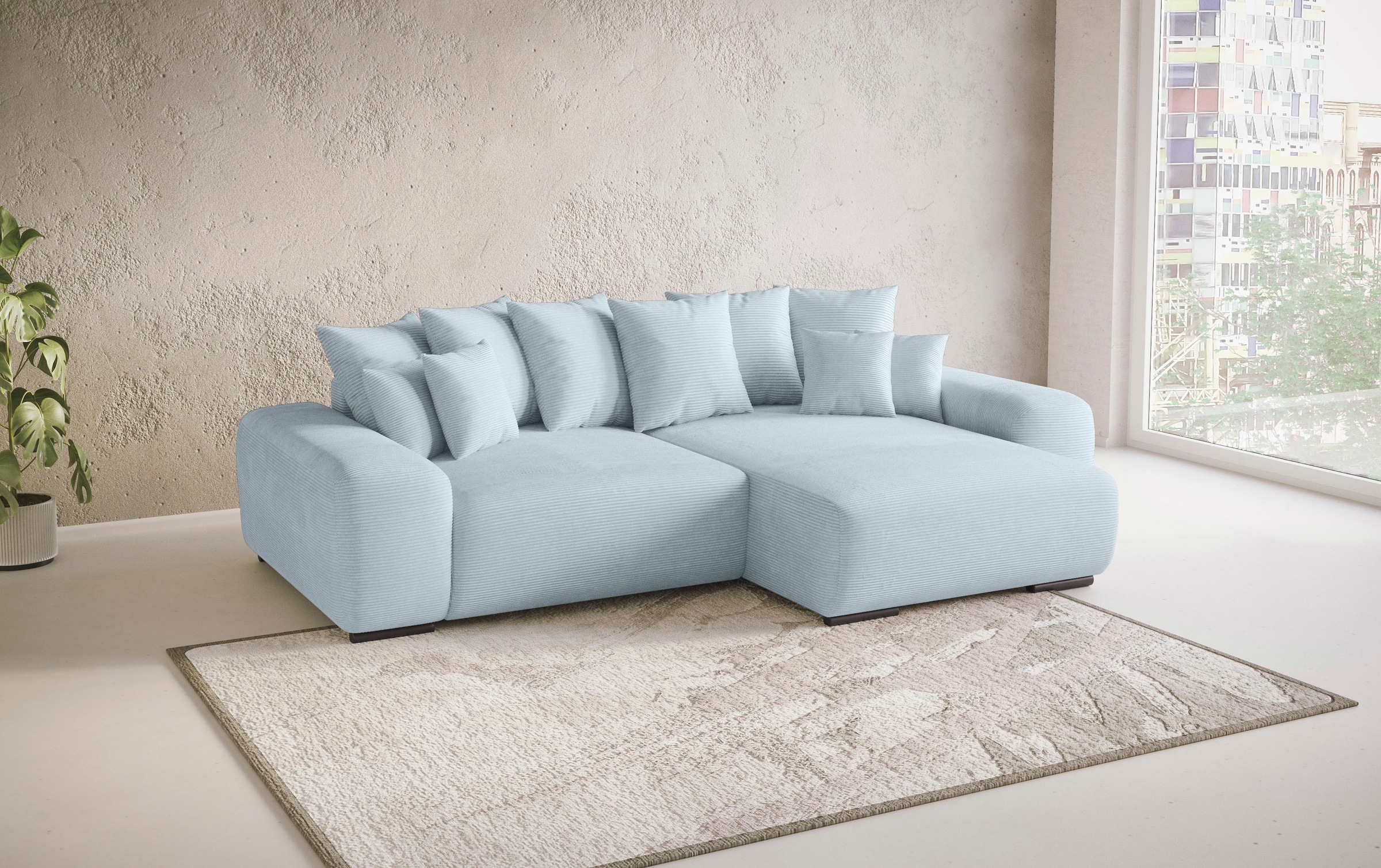 Mr. Couch Ecksofa »Sundance L-Form«, Dauerschläfer mit EasyBett-Schlaffunktion, Bettkasten