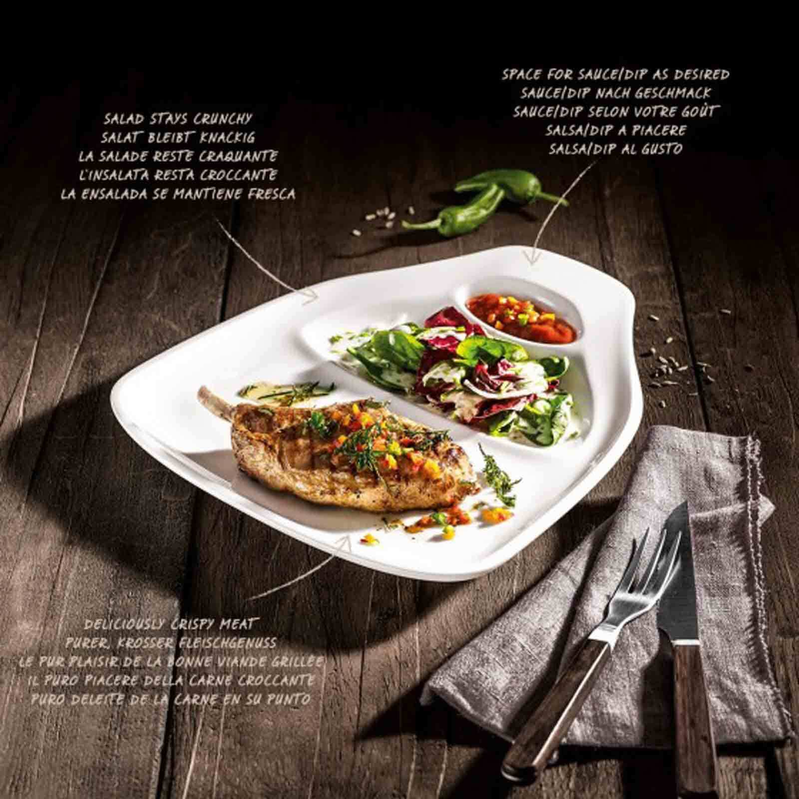 Villeroy & Boch Steakteller »Steakteller BBQ Passion 2er Set weiß«