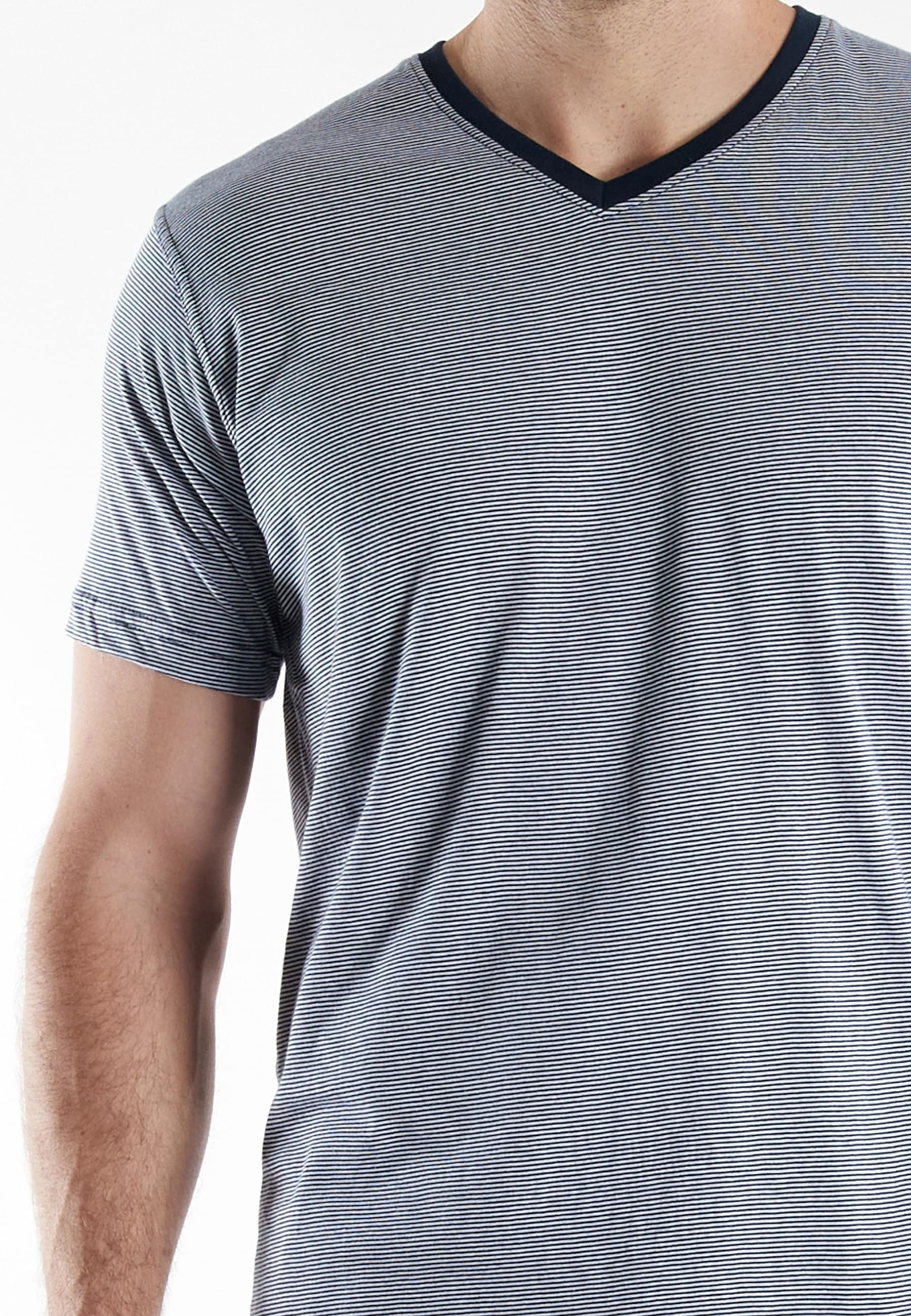 TOM TAILOR Shorty »Nevada« 2 tlg. Streifendesign, Kurzarm, V-Ausschnitt, kurze Hose