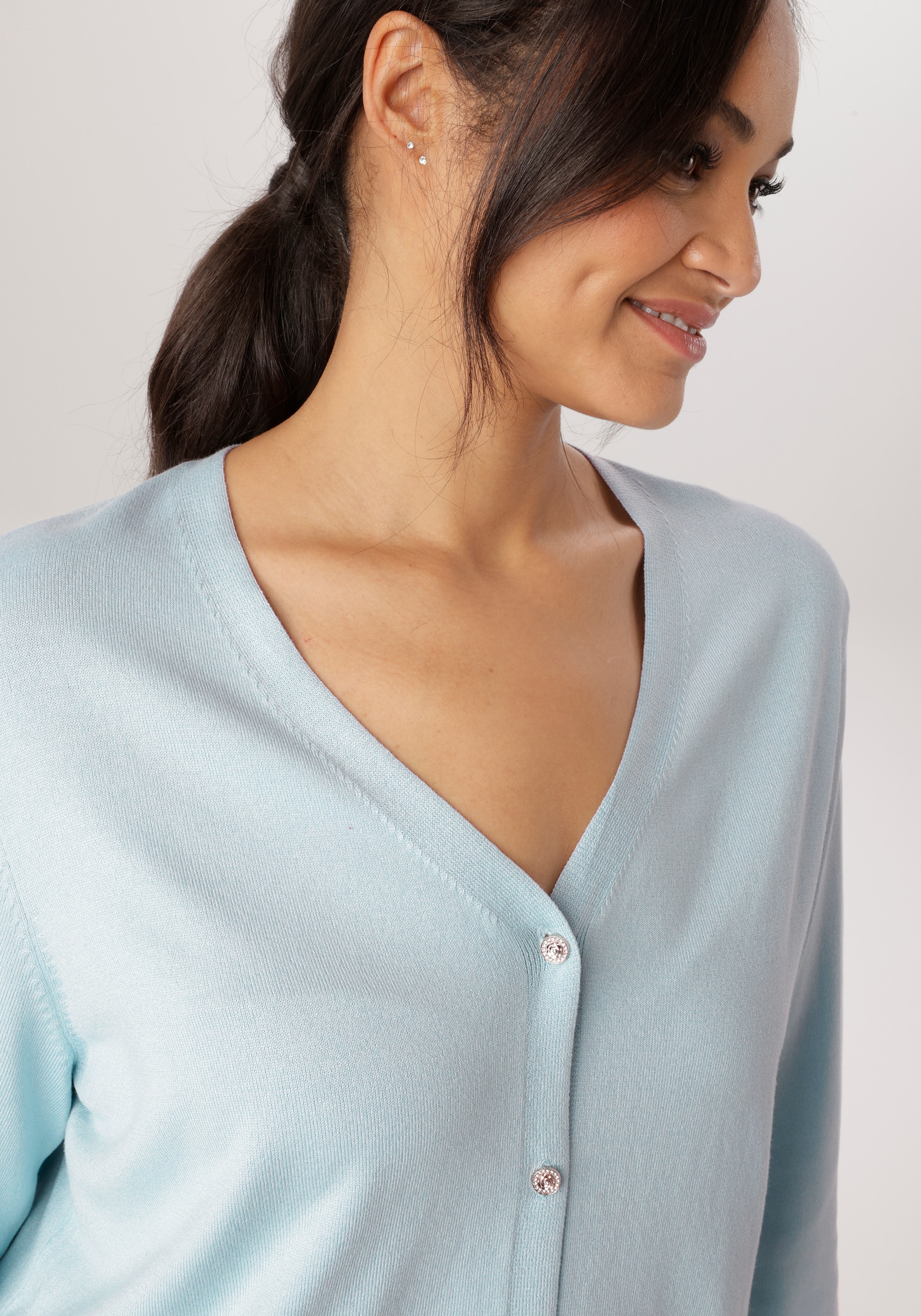 Aniston PLUS Strickjacke mit edlen Knöpfen - NEUE KOLLEKTION