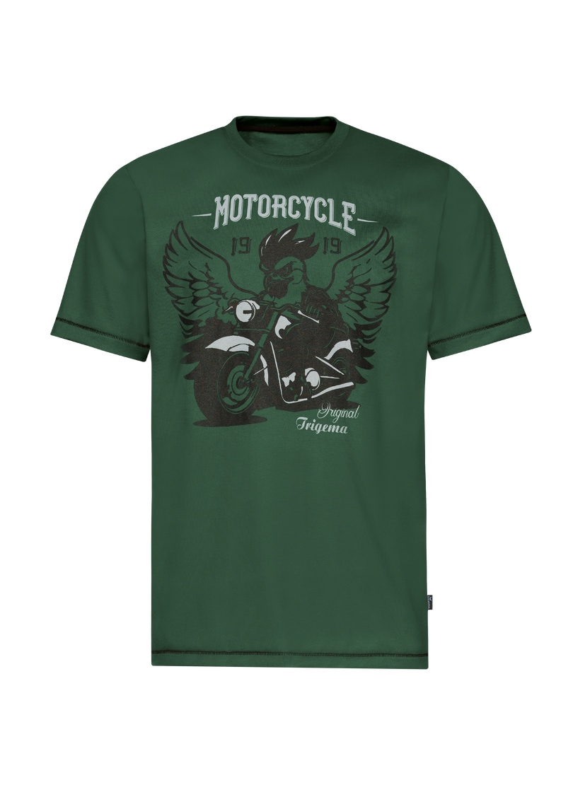 Trigema T-Shirt »TRIGEMA T-Shirt mit großem Motorrad-Printmotiv«, (1 tlg.)