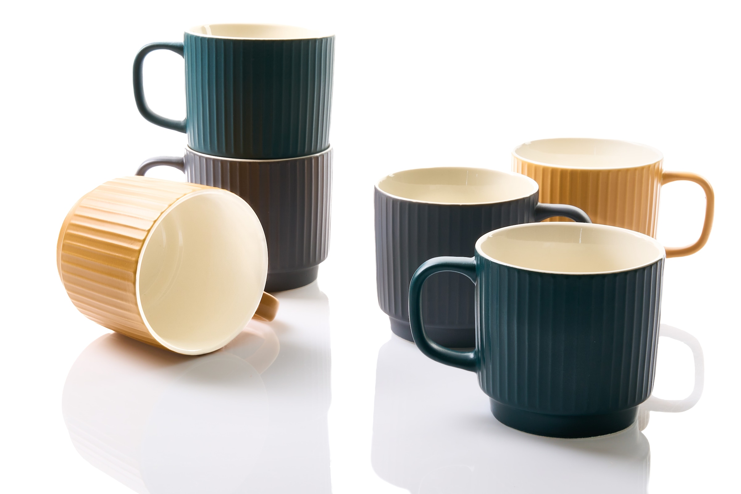 Retsch Arzberg Becher »NATURE« reliefiertes Porzellan mit kleinem Standfuß in topaktuellen Farben