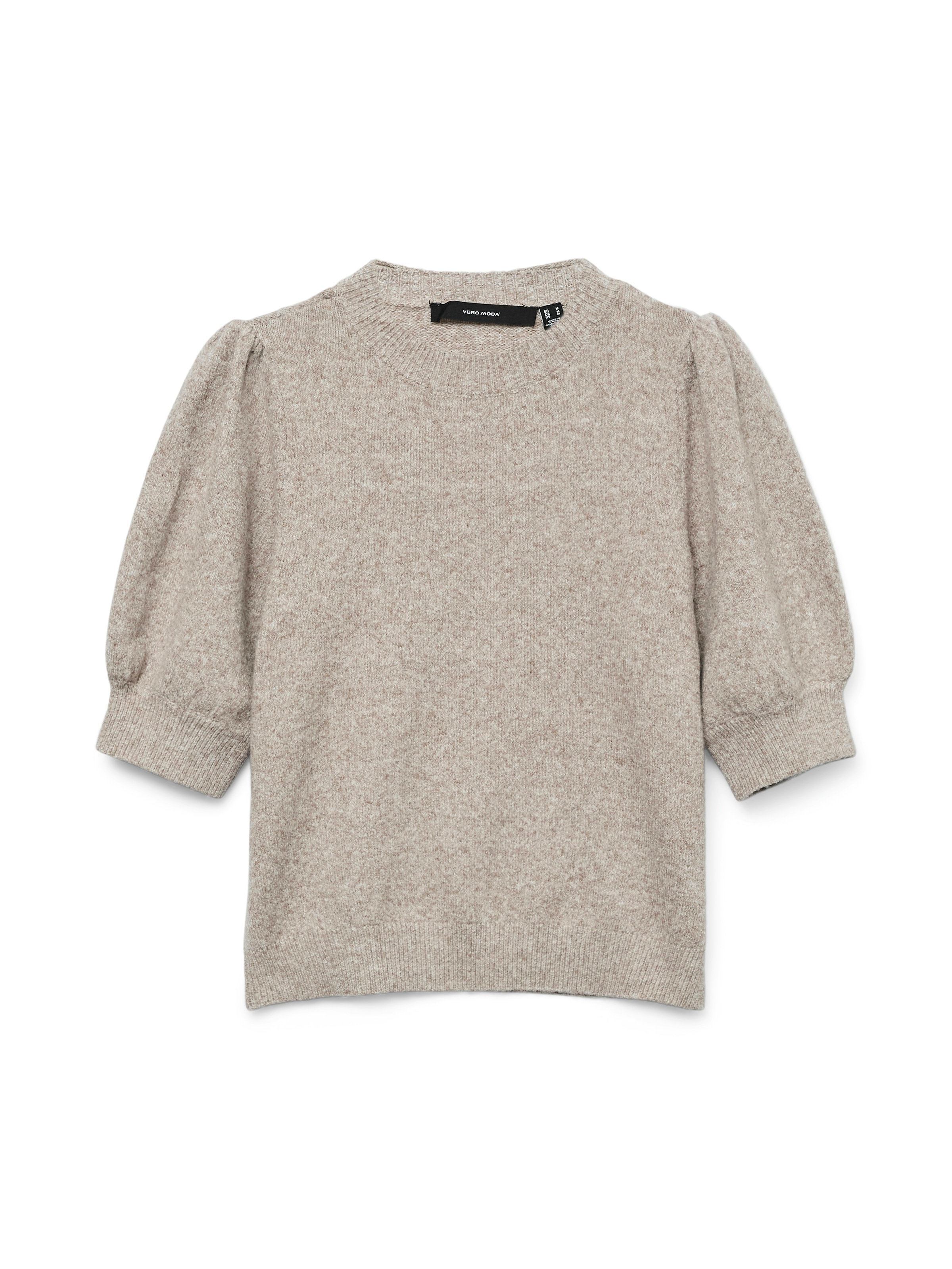 Vero Moda Rundhalspullover »VMDOFFY 2/4 O-NECK PULLOVER GA NOOS« mit kurzen Puffärmeln