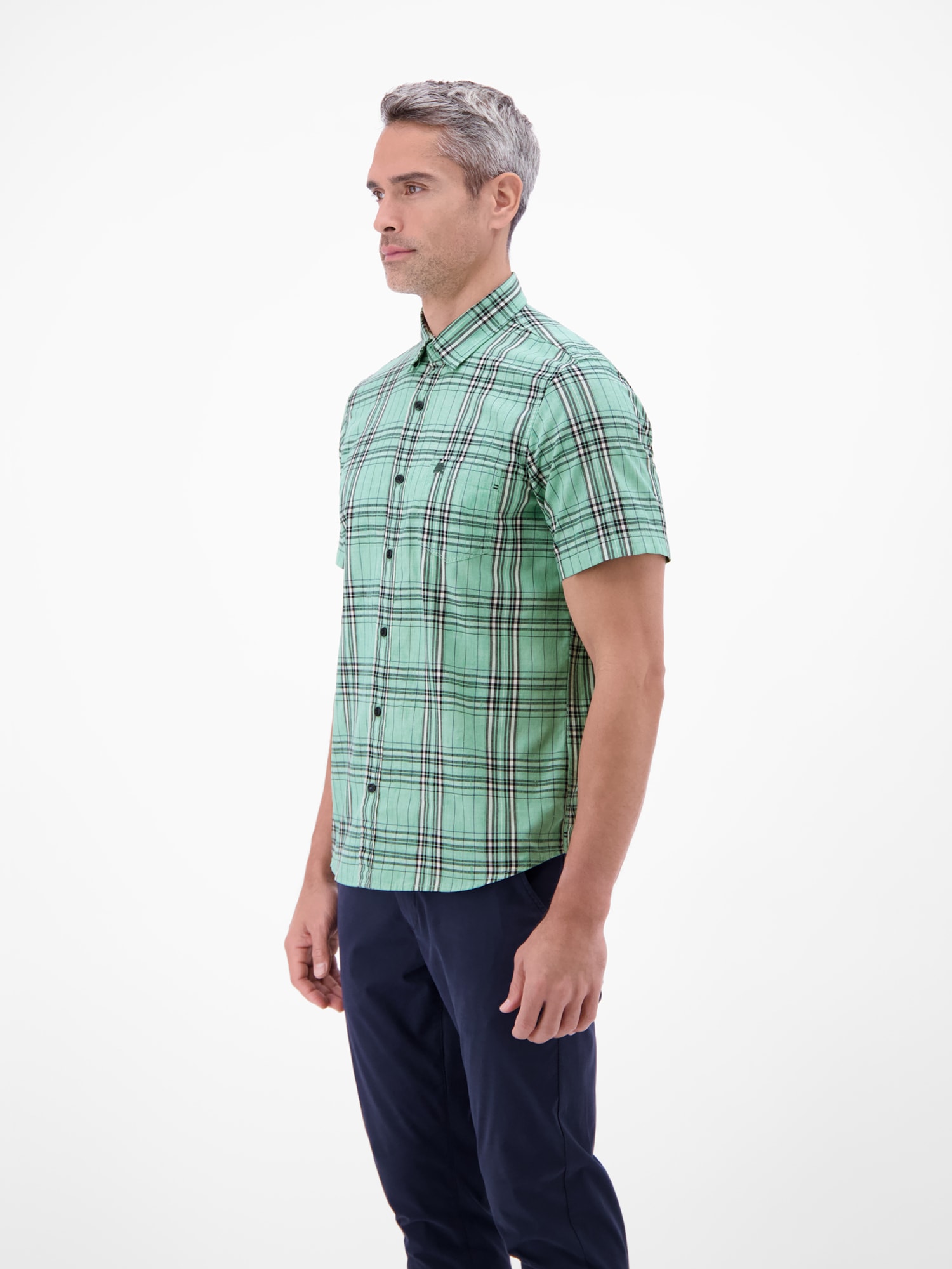 LERROS Karohemd »Herren 1/2 Hemd kariert in Strukturqualität«