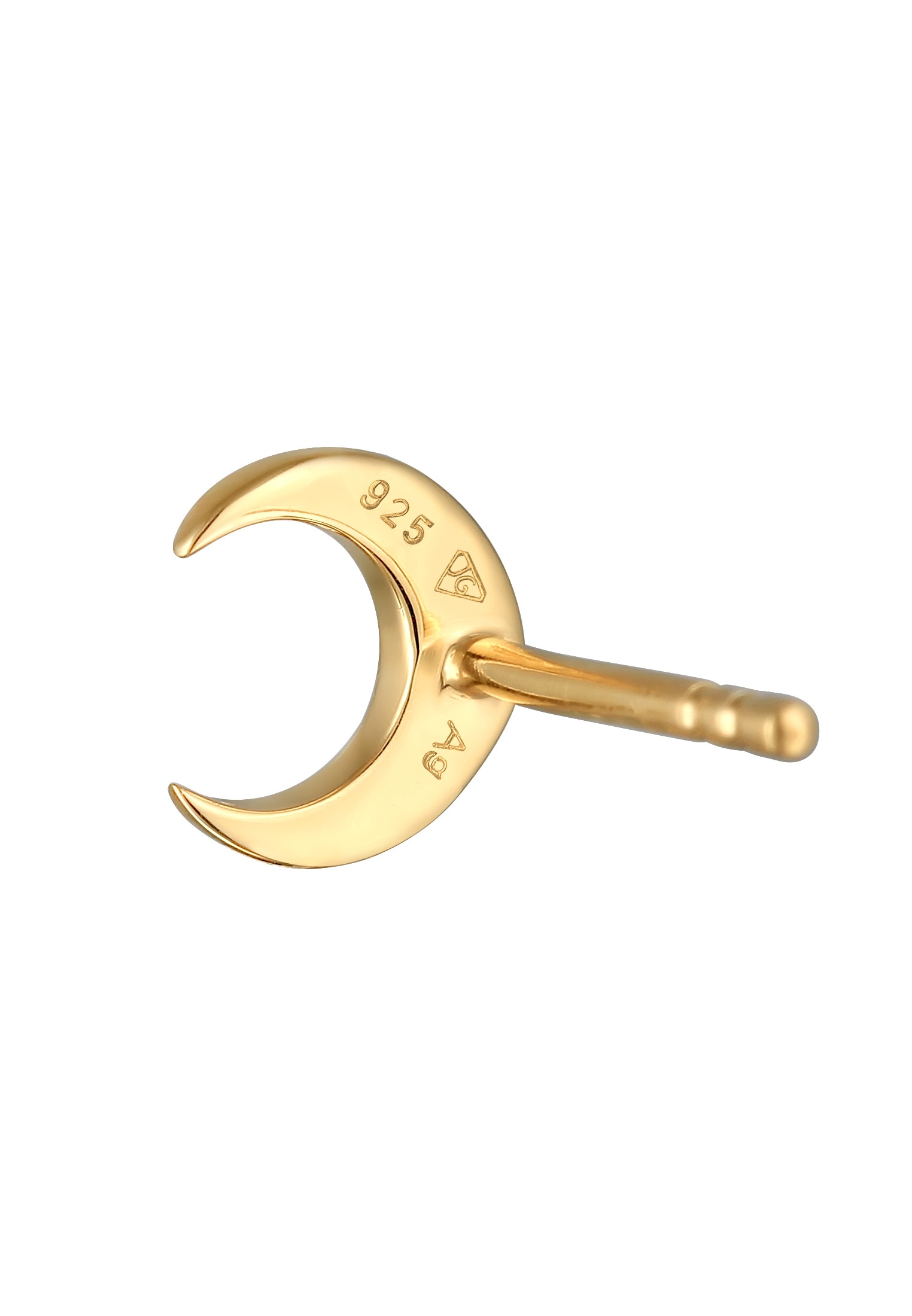 Elli Piercing-Set »Ohrringe Single Ohrstecker Halbmond Mond 925 Silber«