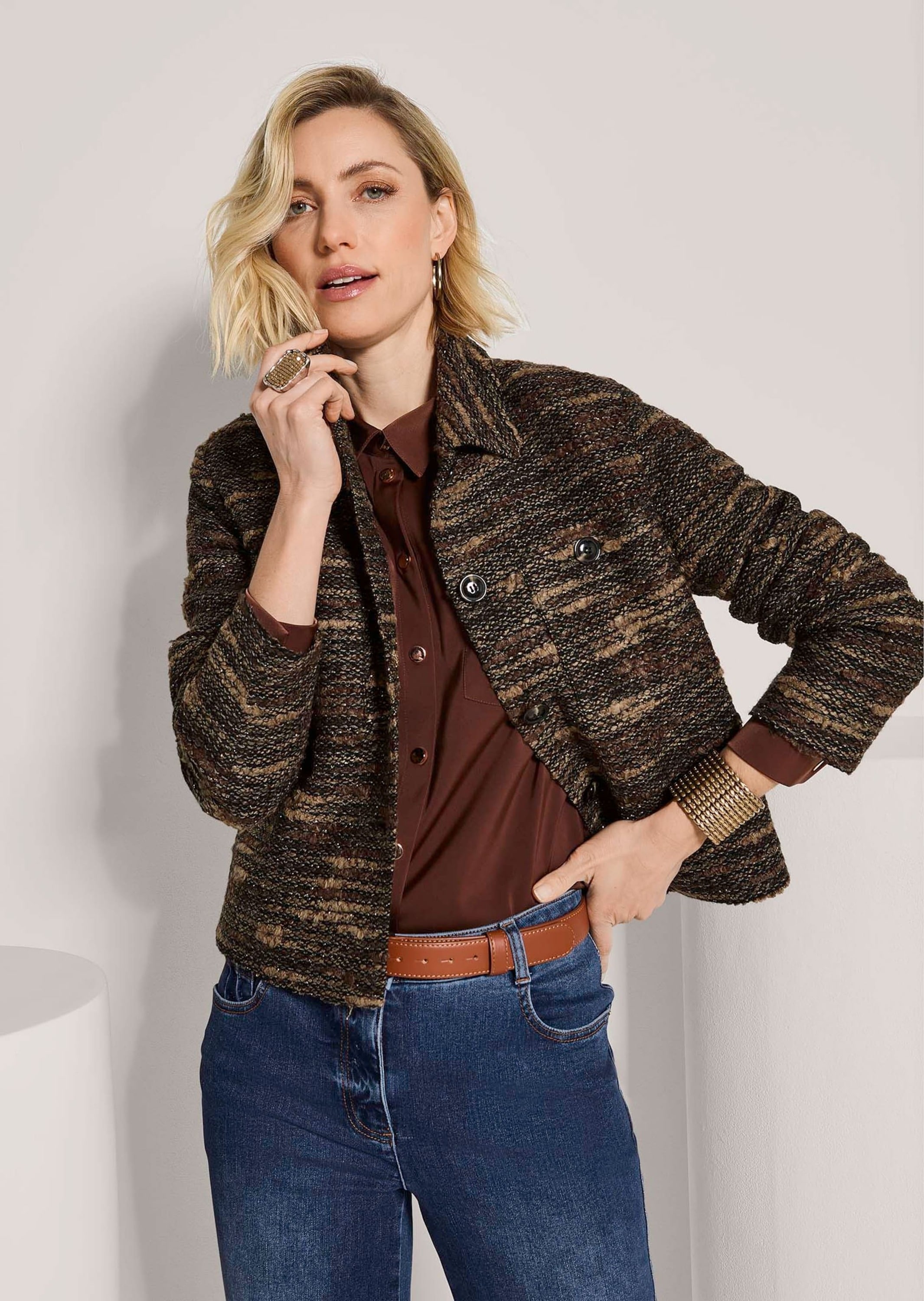 MADELEINE Jackenblazer »Blazer Tweed-Blazer im Boxy-Cut«