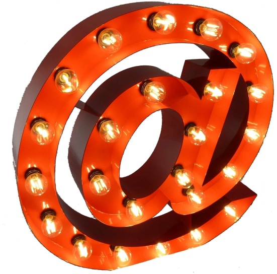 LIGHTS | online Garantie Jahren 24 61x61cm flammig-flammig, »@-Sign«, @-Sign Dekolicht MARQUEE Lichtquellen 3 mit LED XXL Wandlampe, 24 Tischlampe kaufen E14 (exkl)-