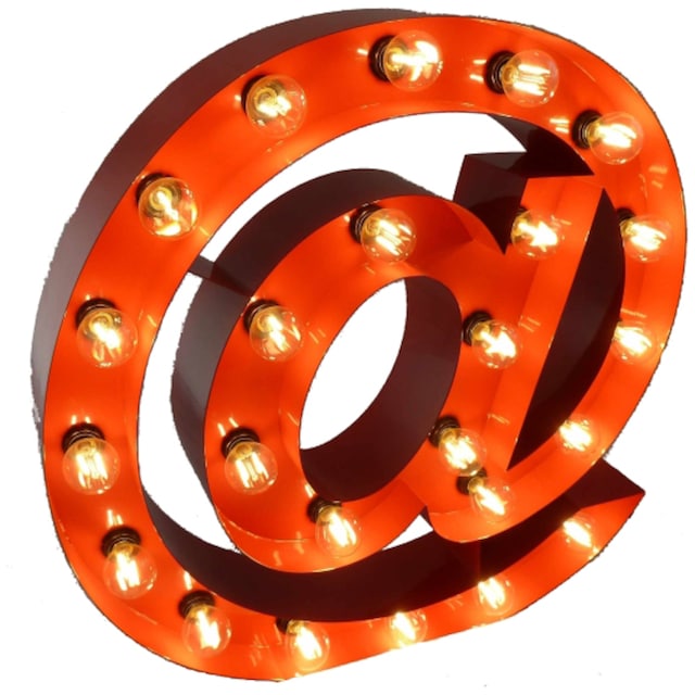 MARQUEE LIGHTS LED Dekolicht »@-Sign«, 24 flammig-flammig, Wandlampe, Tischlampe @-Sign 24 Lichtquellen E14 (exkl)- 61x61cm online kaufen | mit 3  Jahren XXL Garantie