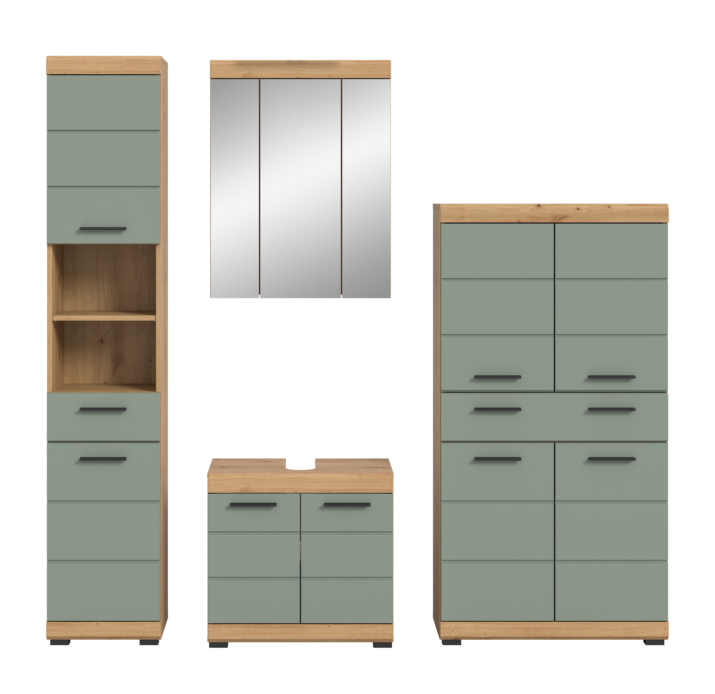 welltime Badmöbel-Set »Siena, 4 teilig, bestehend aus:« Set, TOPSELLER!, 4 Stk. tlg.