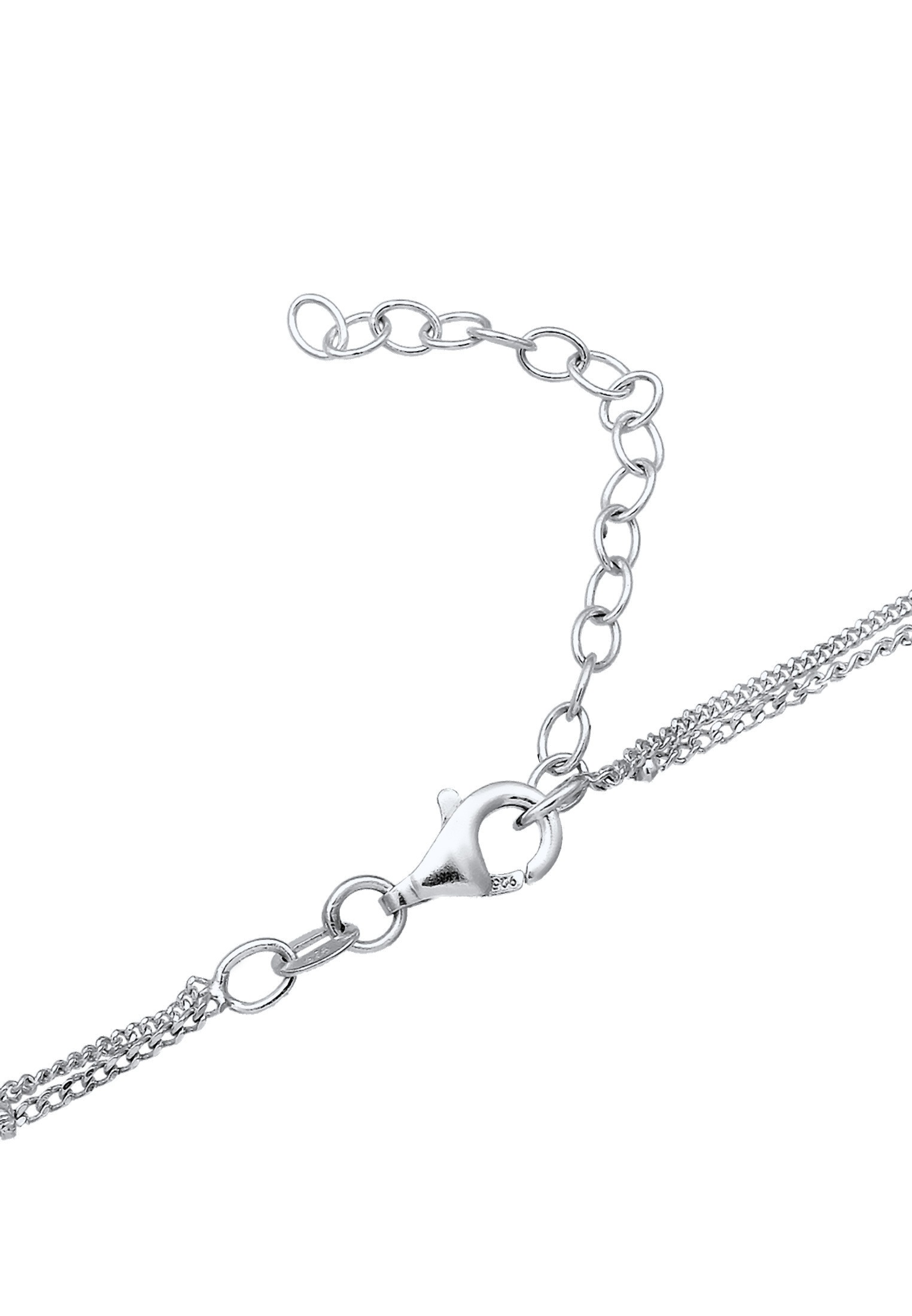 Elli Silberkette »Halskette Choker Layer Kristall Kugelkette 925 Silber«
