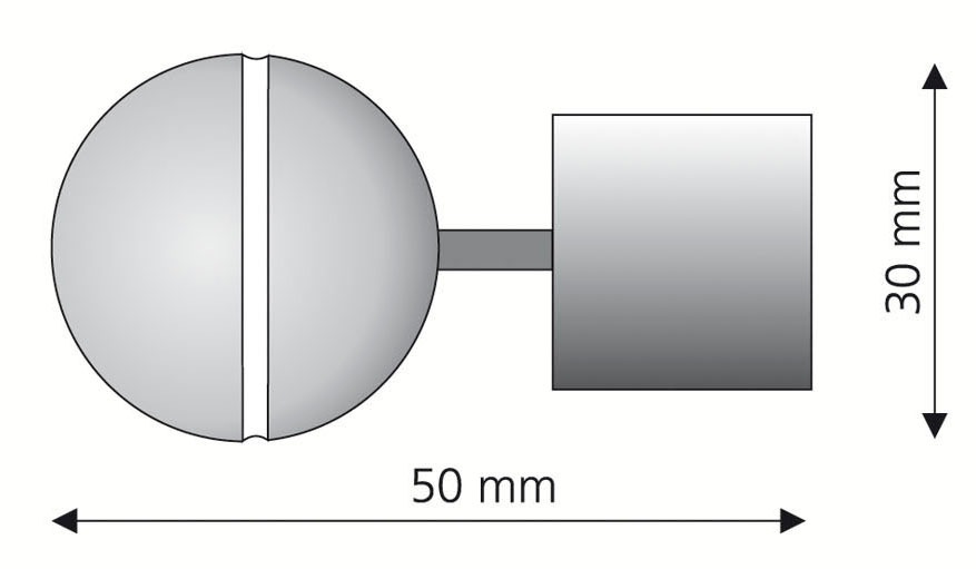 Liedeco Gardinenstangen-Endstück »Endstück, Endknopf "Skandinavia" Kugel«, (1 St.), Endstück, Endknopf Kugel, 1 Stück