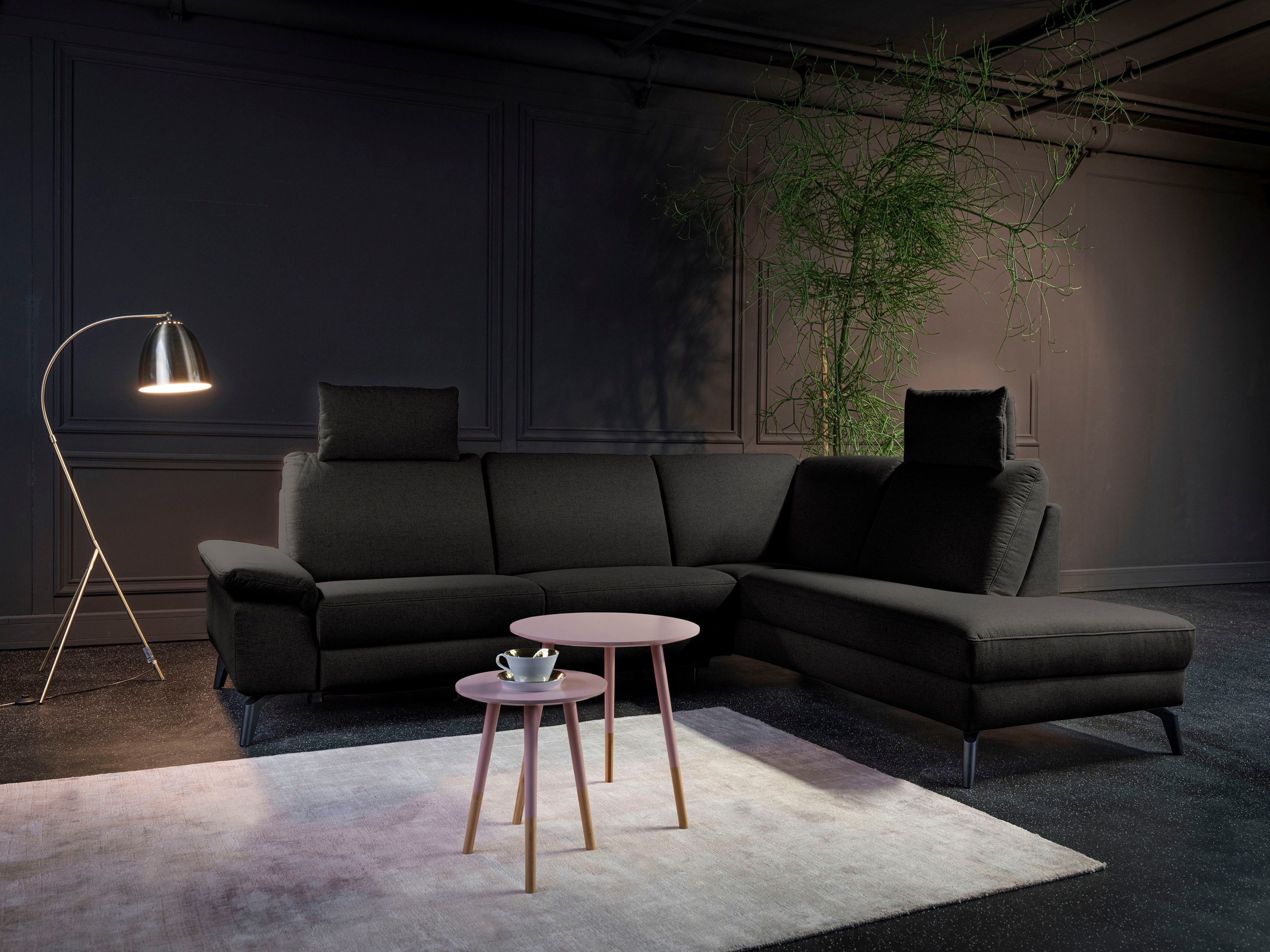alina Ecksofa, inkl. Kopfstützen, wahlweise mit Relaxfunktion, Breite: 267 cm