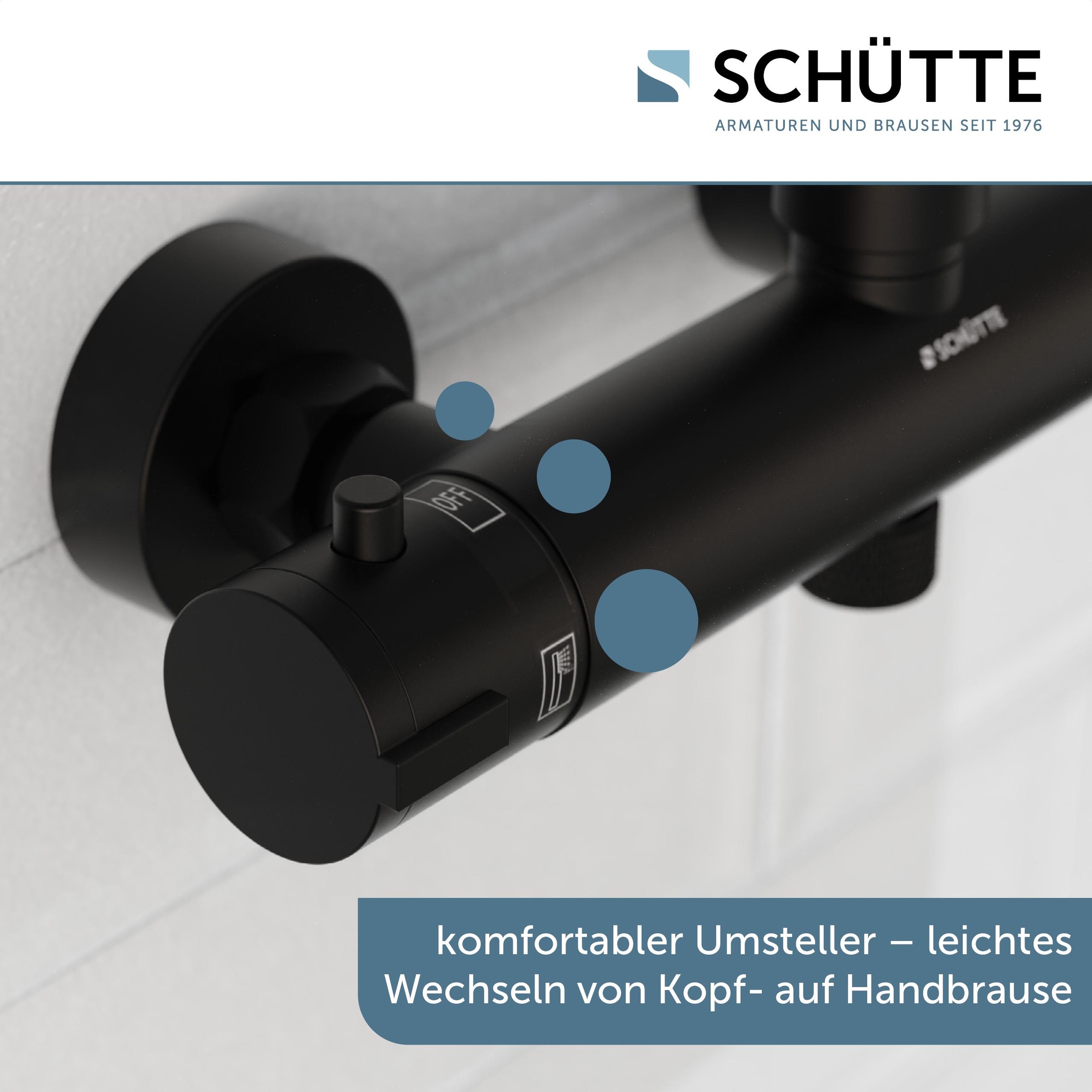 Schütte Duschbrause »ADRIA«, (Set), mit Thermostatarmatur, 3-fach verstellbar, Antikalk-Noppen