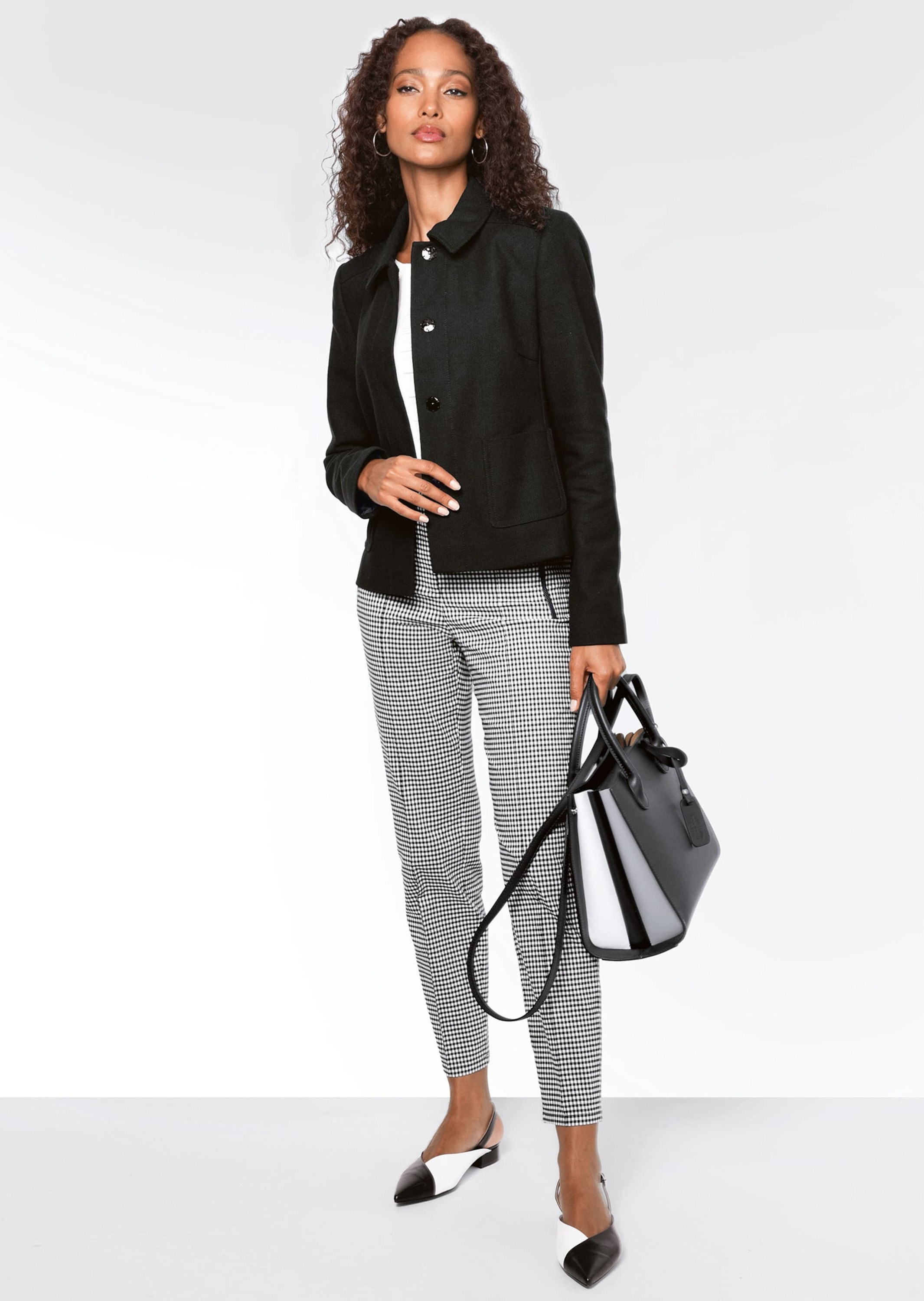 MADELEINE Kurzblazer »Blazer Kurzer Blazer mit Pünktchen-Dessin«