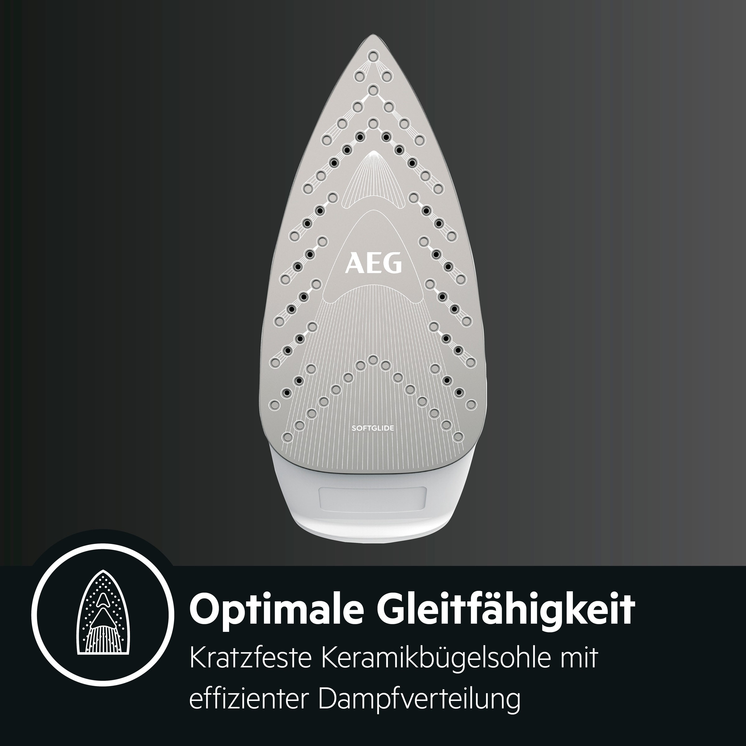 AEG Dampfbügeleisen »EasyLine DB 1740LG«, 2400 W, Filtration mit Anti-Kalk-Patrone, Restwärmeanzeige, 110 g Dampfstoss