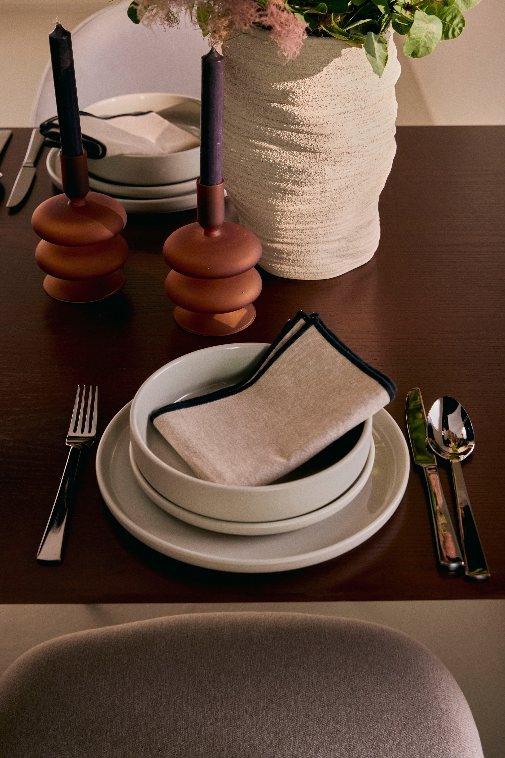 LeGer Home by Lena Gercke Kerzenständer »aus Glas« ØxH: 10x16 cm, dunkelbraun