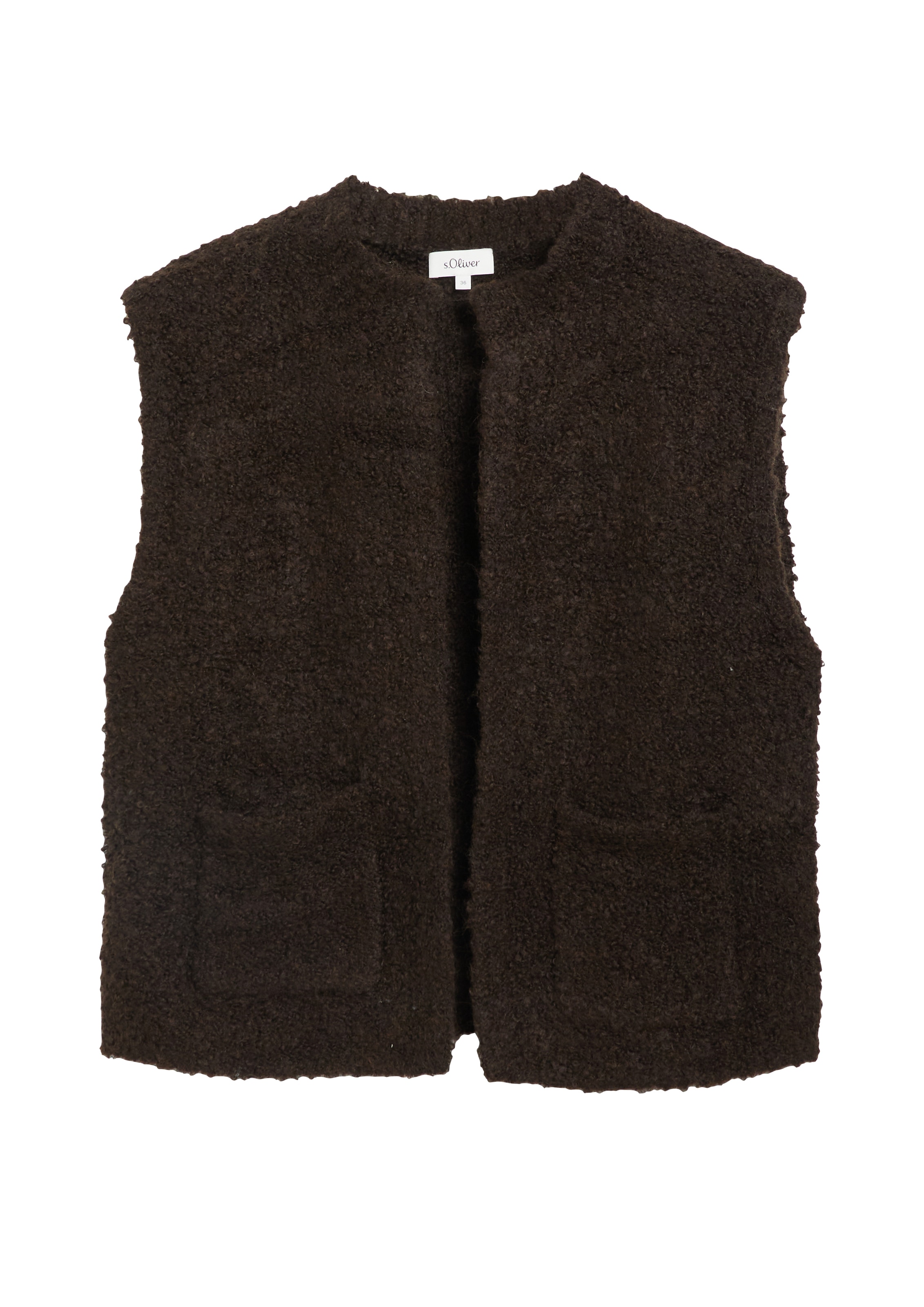 s.Oliver Strickjacke Strcikweste ohne Verschluss / mit Wolle