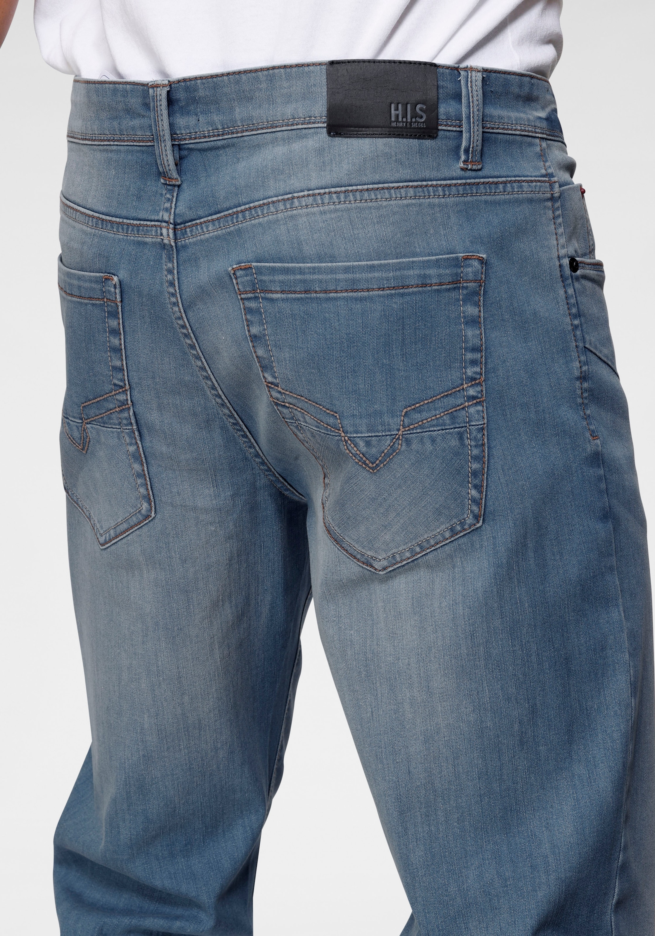 H.I.S Comfort-fit-Jeans »ANTIN«, bequeme Passform, gerades Bein, mit Used-Waschung