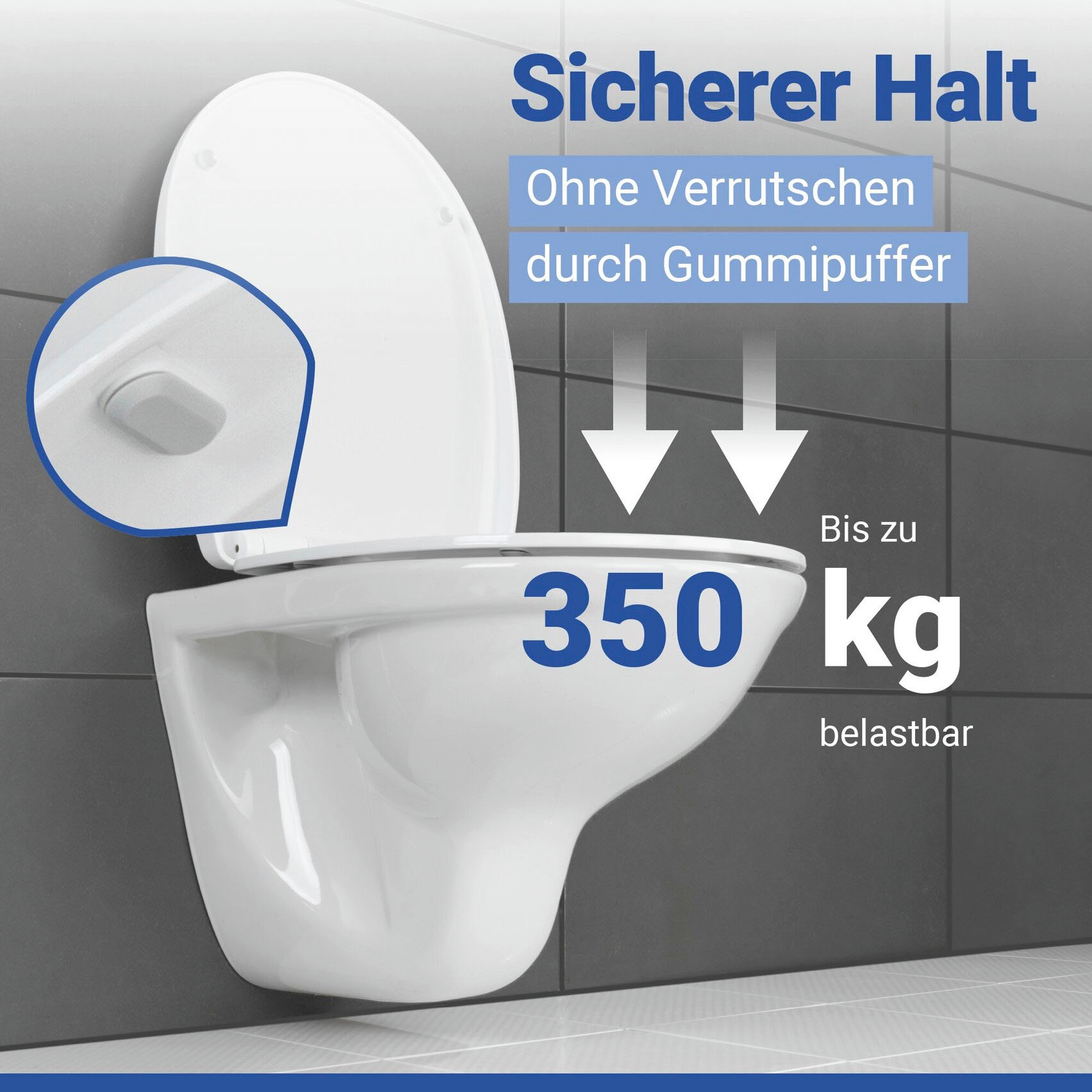 WENKO WC-Sitz »Tavola« Toilettensitz aus strapazierfähigem Duroplast mit Absenkautomatik