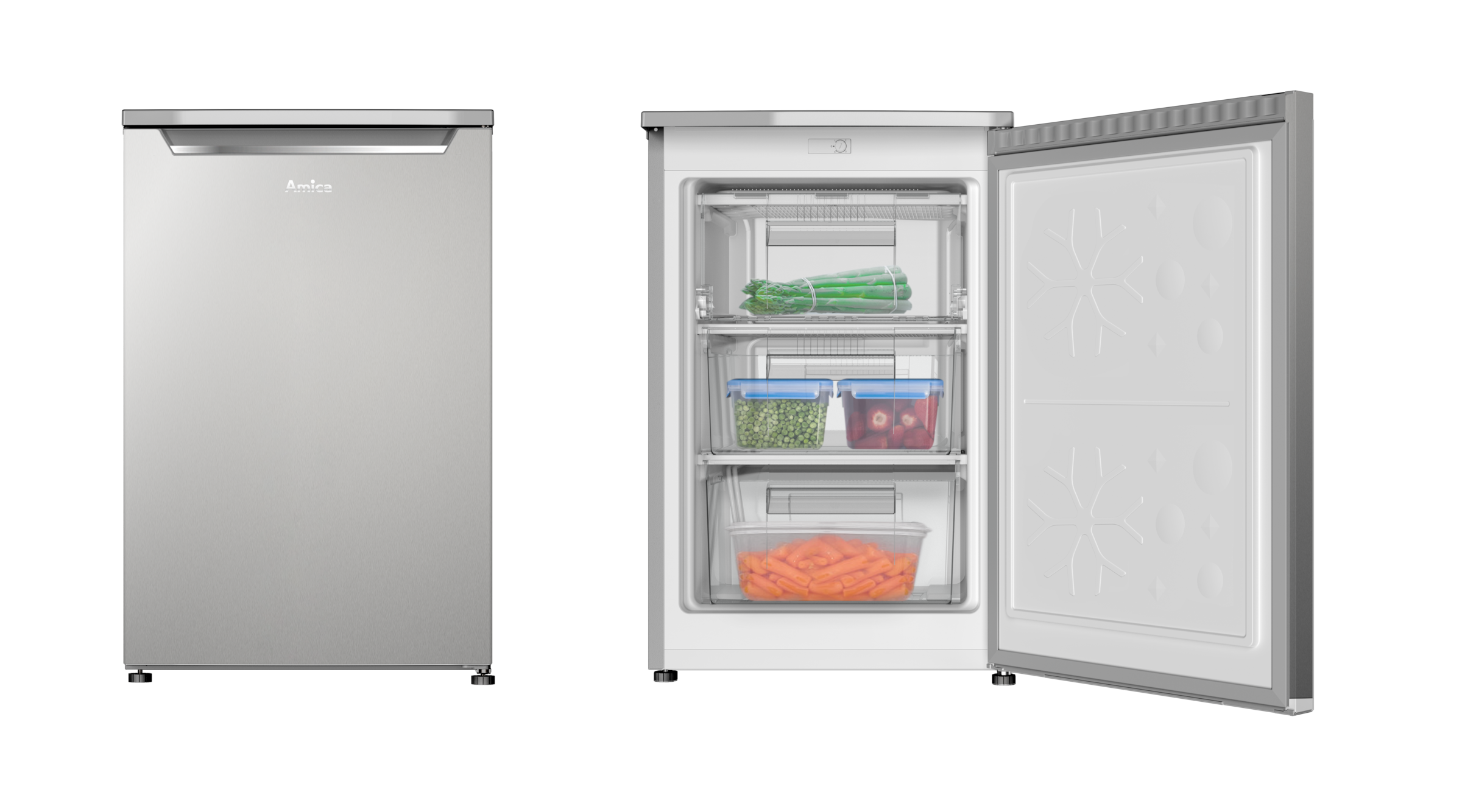 Amica Gefrierschrank »GS 321 125 E« 85 cm hoch 55 cm breit Leise Power für Tiefkühlvorräte – passt in jede Ecke