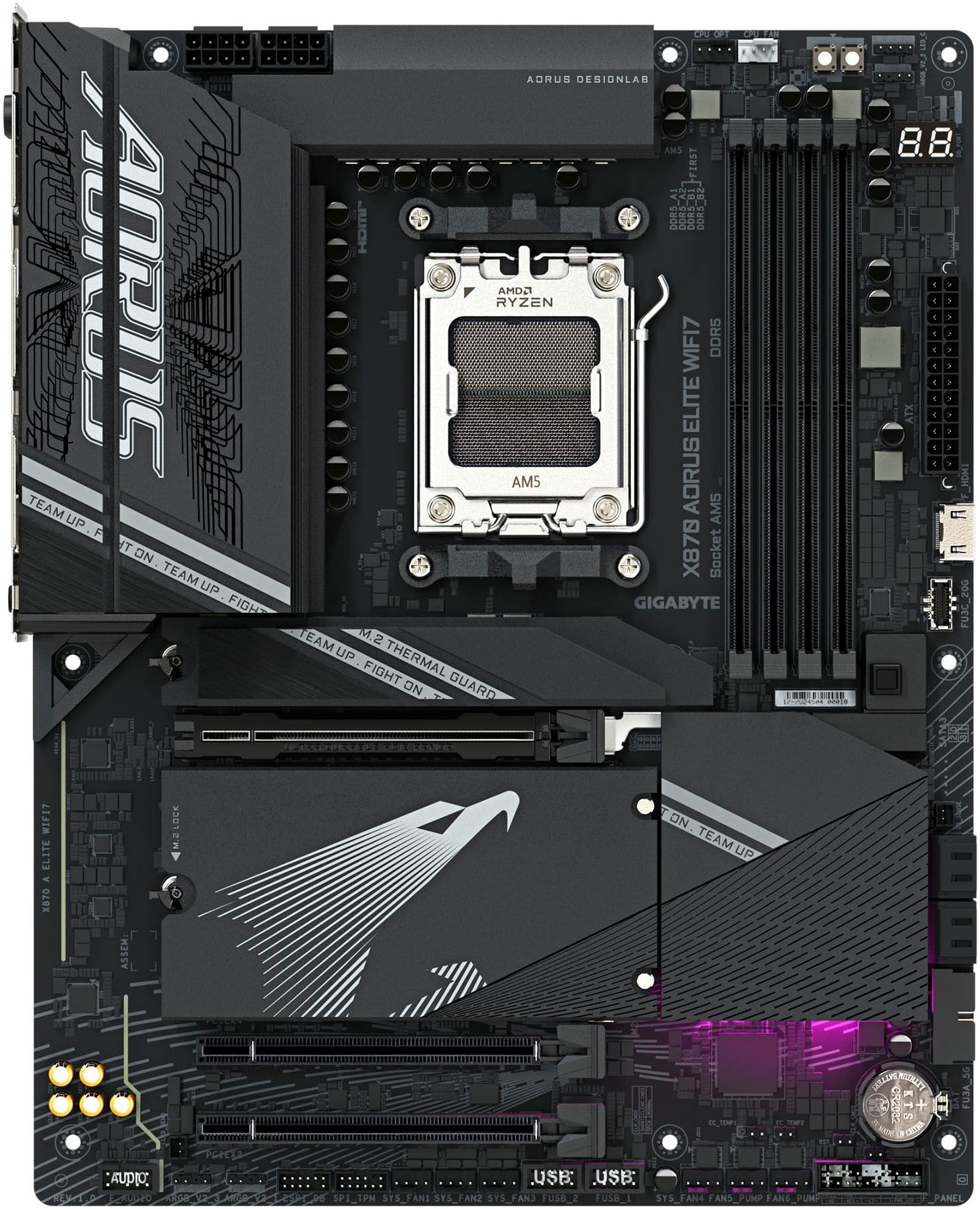 Gigabyte Mainboard »X870 AORUS ELITE WIFI7 Mainboard - Unterstützt AMD Ryzen 9000 CPUs, 16«