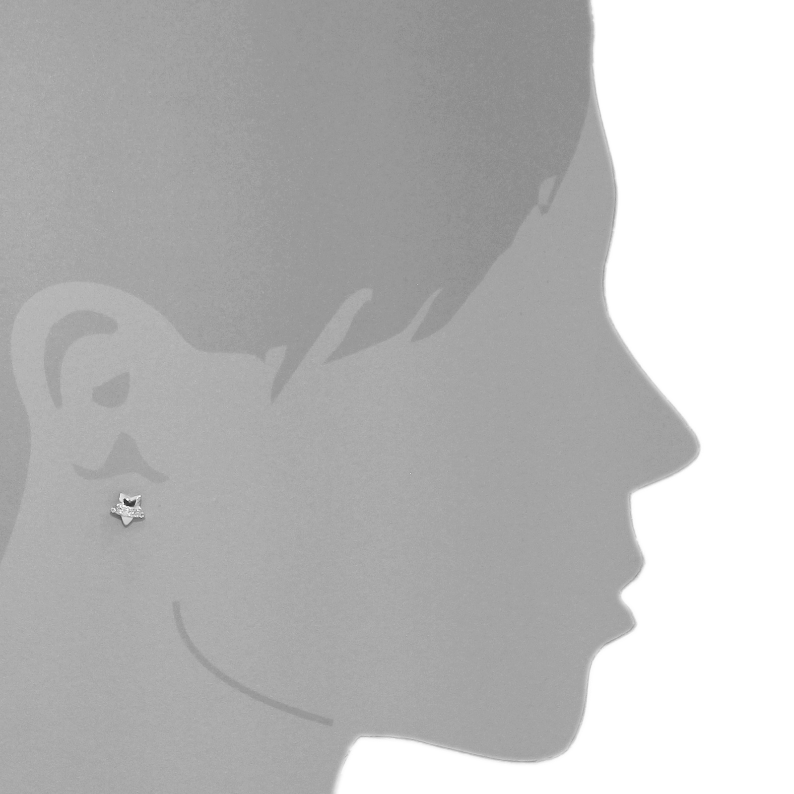 OSTSEE-SCHMUCK Paar Ohrstecker »- Stern - Silber 925/000 - Zirkonia«