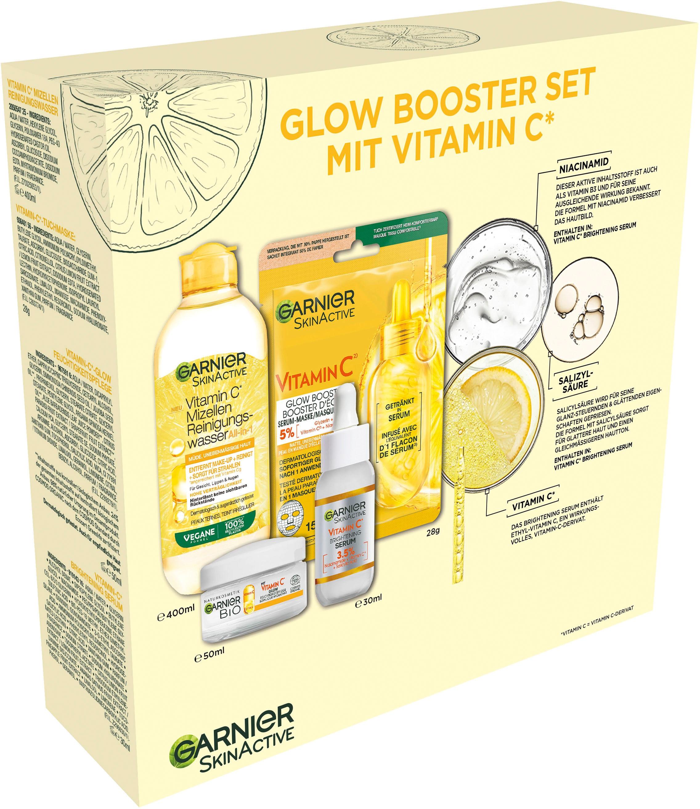 GARNIER Pflege-Set »Garnier Geschenkset Vitamin C«, mit hoher Wirksamkeit
