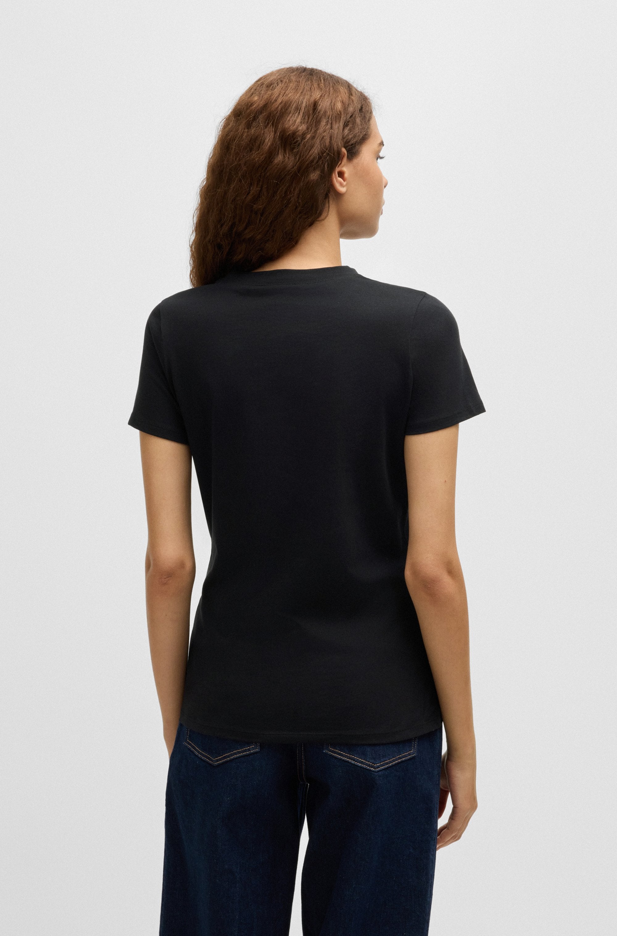 BOSS ORANGE T-Shirt »Elogo Premium Damenmode«, mit BOSS-Schriftzug