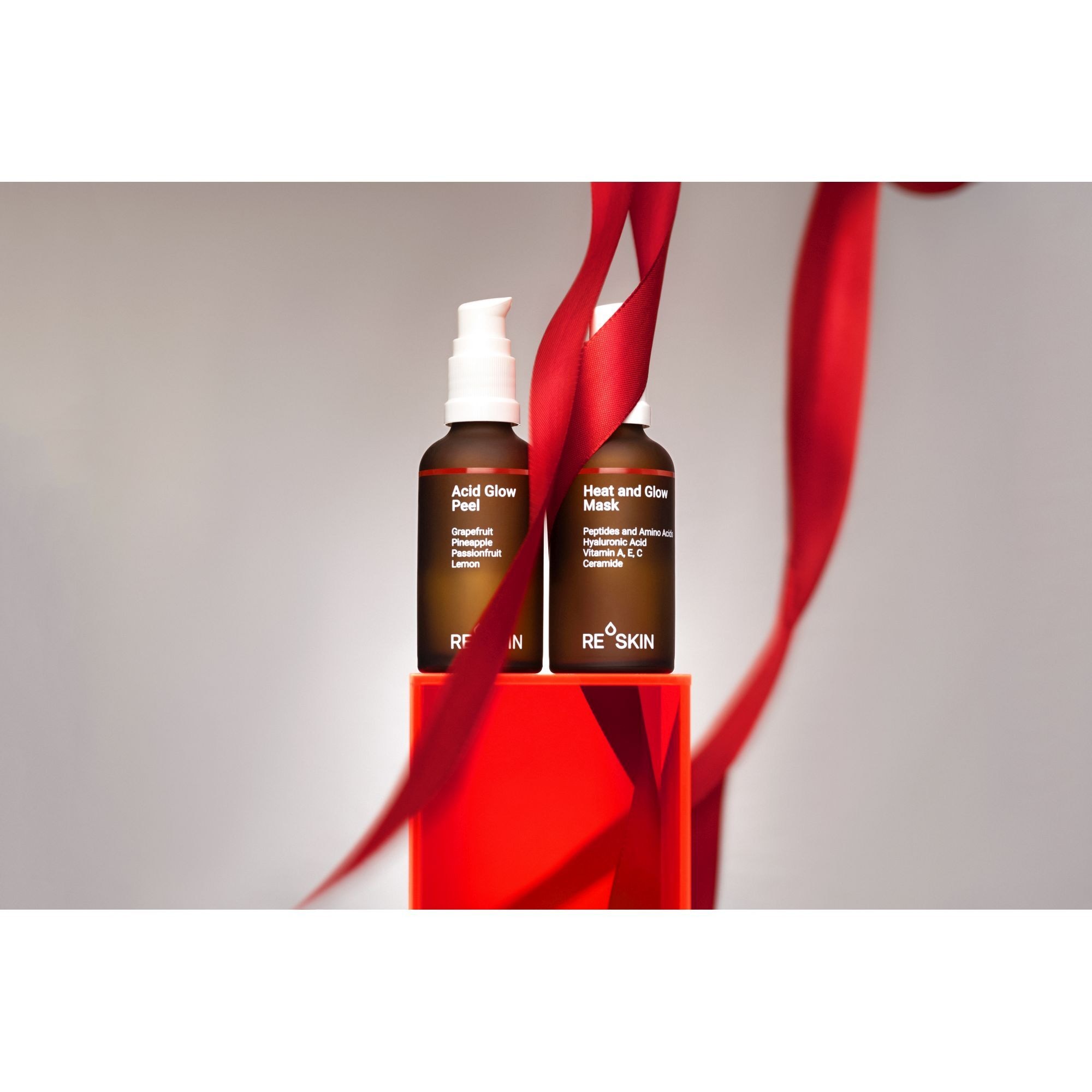 Re-Skin Gesichtslotion »Set: Glow at Home Set: Acid Glow Peel & Heat and Glow Mask«