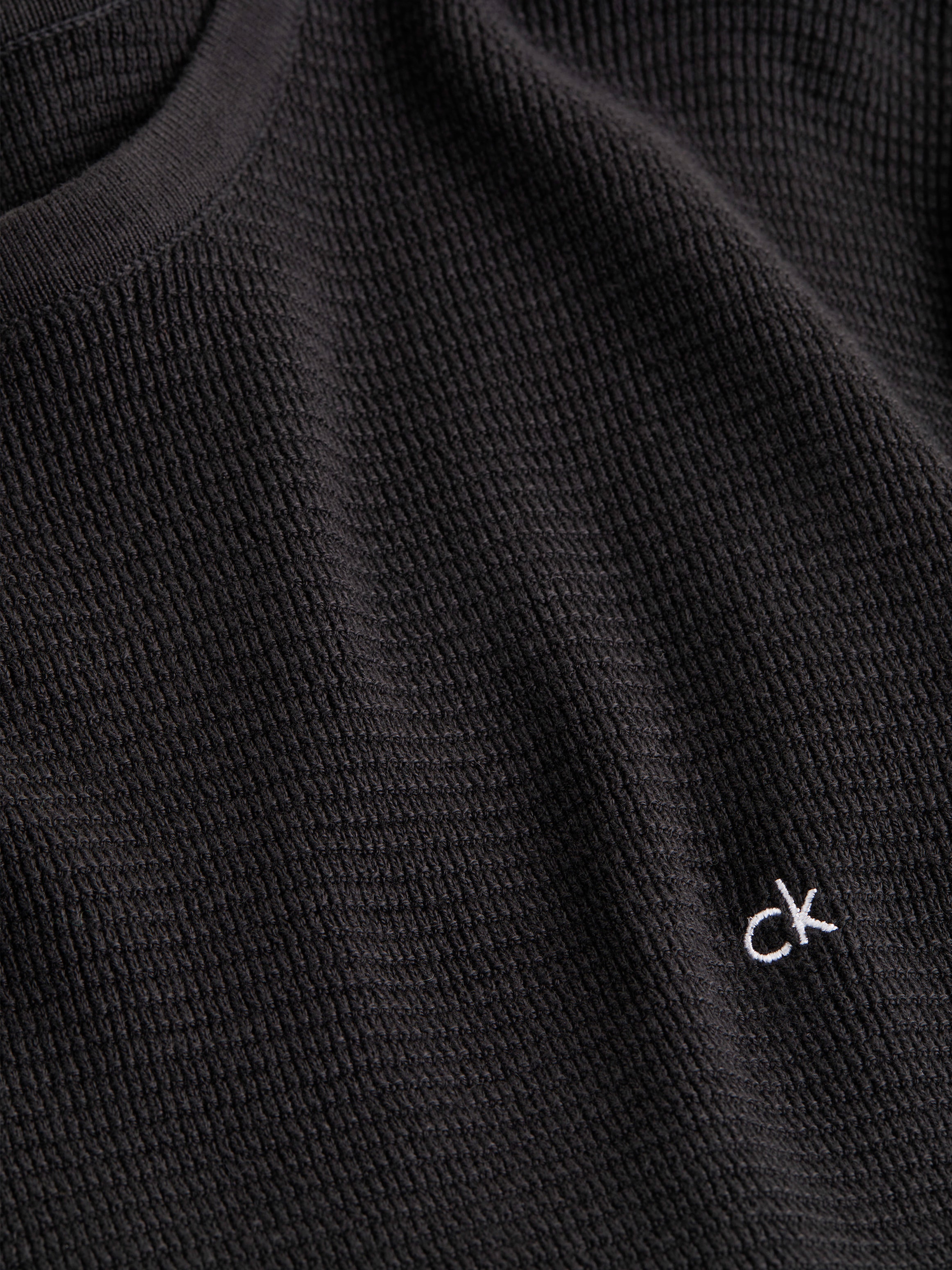 Calvin Klein Rundhalspullover »MICRO WAFFLE TEXTURE CN SWEATER«, mit Waffelstruktur