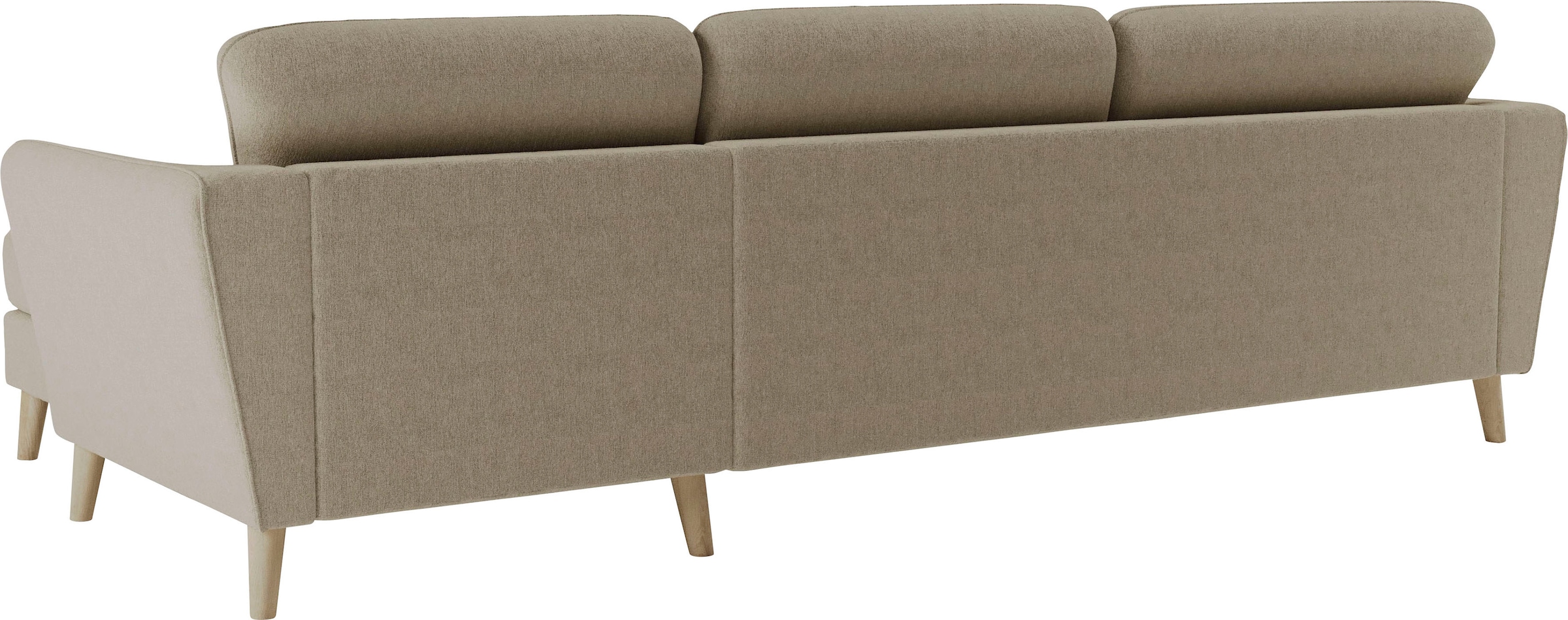 Home affaire Ecksofa »MARSEILLE (279/152cm),L-Form, Rec. rechts/links«, Massivholzbeine aus Eiche, in verschieden Bezügen und Farbvarianten